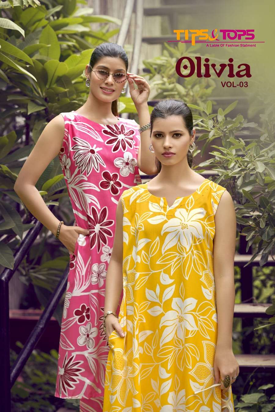 TIPS AND TOPS OLIVIA VOL 3 COTTON PRINTED CORD SET WHOLESALER 