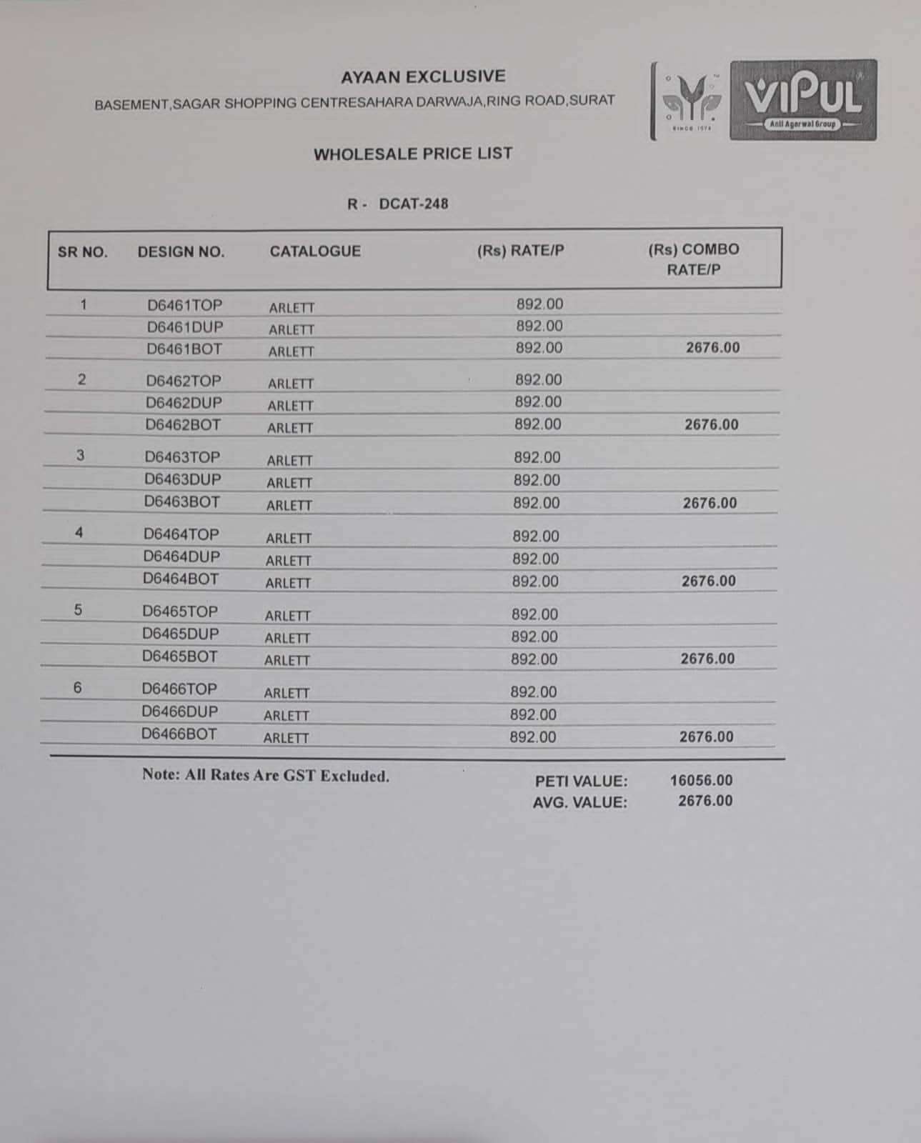 VIPUL FASHION ARLETT DESIGNER WORK ORGANZA PARTYWEAR SUIT CATALOG WHOLESALER 2025