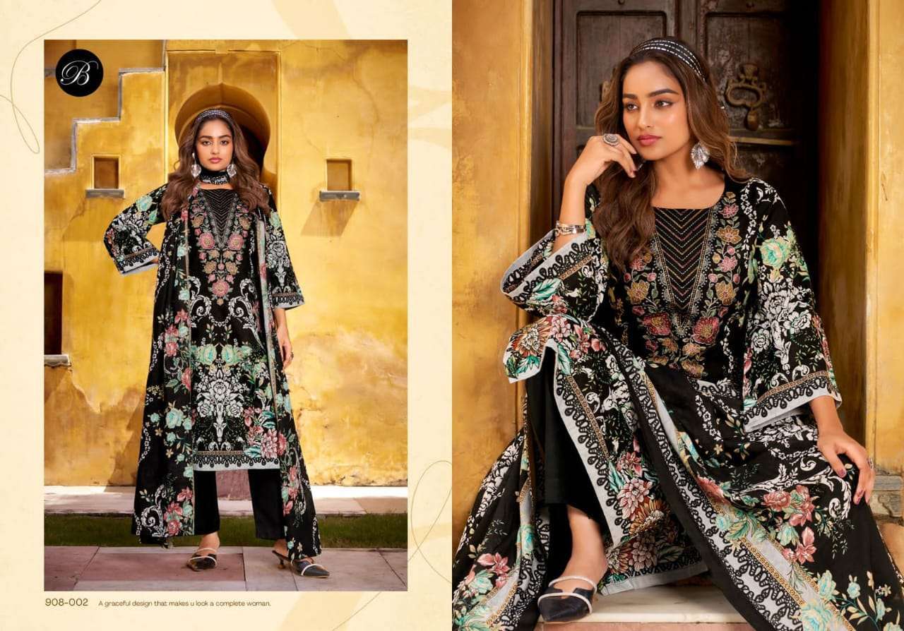 BELLIZA DESIGNER NAIRA VOL 121 PURE COTTON SUIT CATALOGUE 