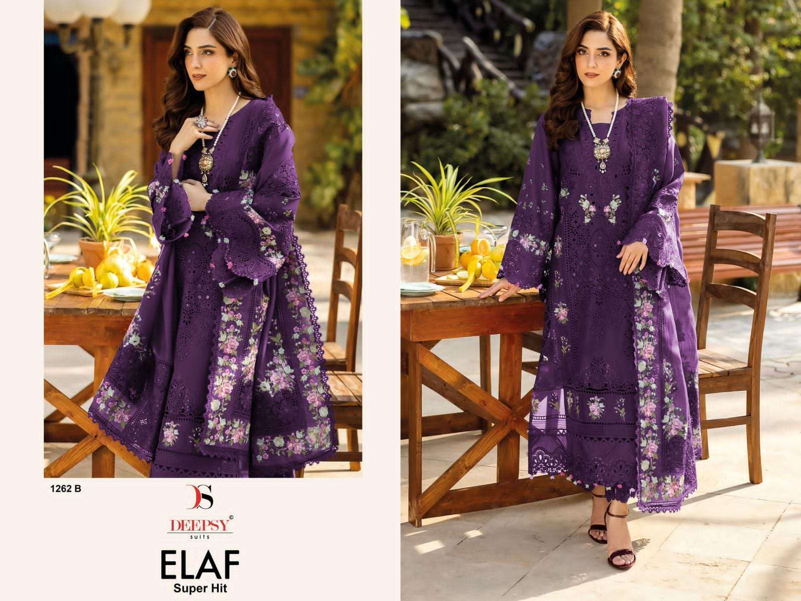 DEEPSY D 1262 COLORS ELAF SUPER HIT PAKISTANI COTTON DRESS BEST RATE WHOLESALER 2025