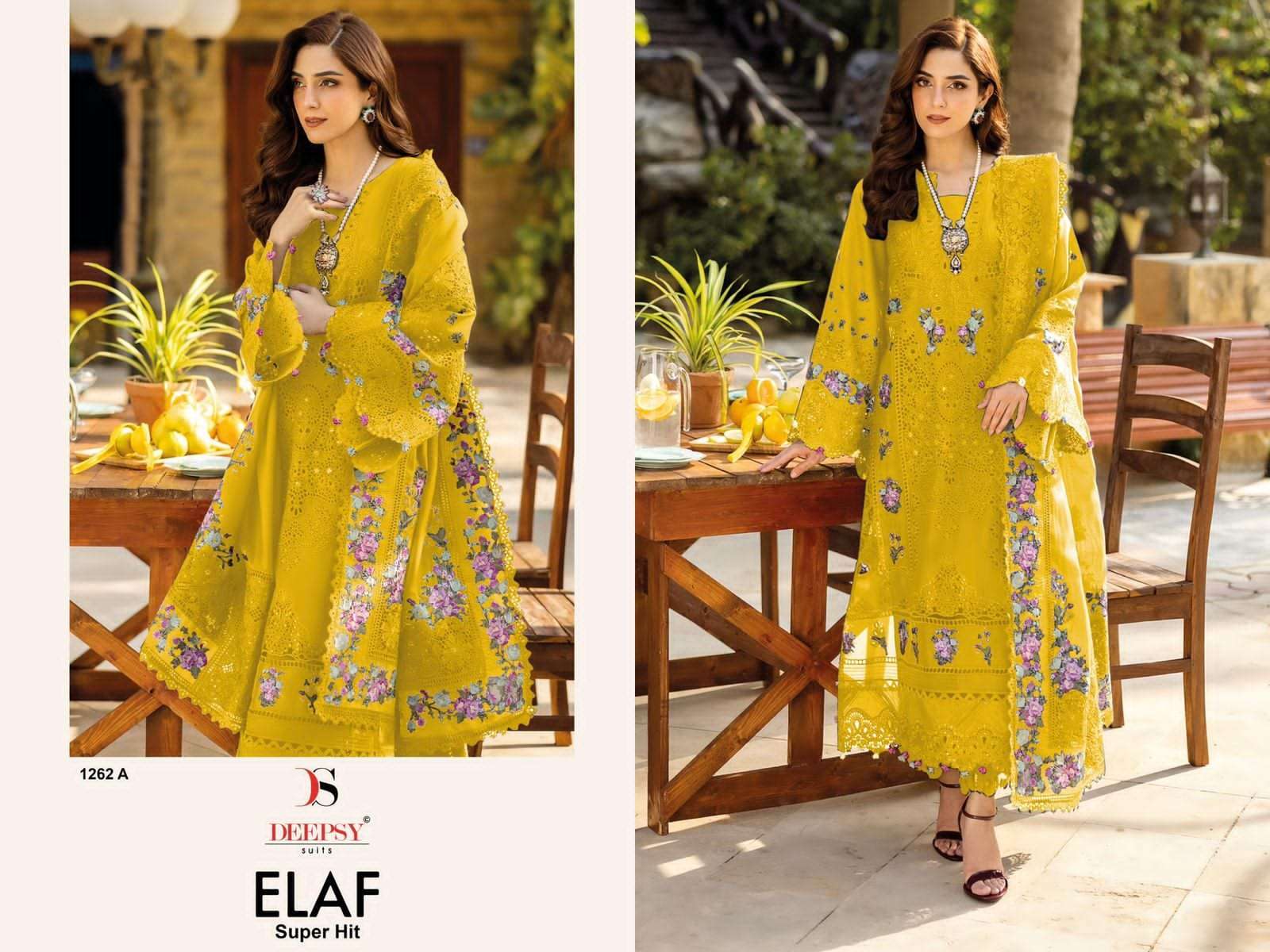DEEPSY D 1262 COLORS ELAF SUPER HIT PAKISTANI COTTON DRESS BEST RATE WHOLESALER 2025