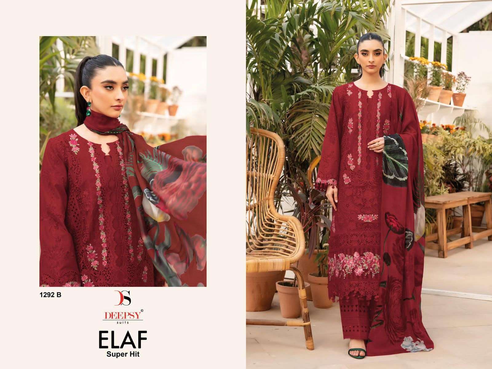 DEEPSY D 1292 COLORS ELAF SUPER HIT PURE COTTON PAKISTANI SUIT WHOLESALER 2025