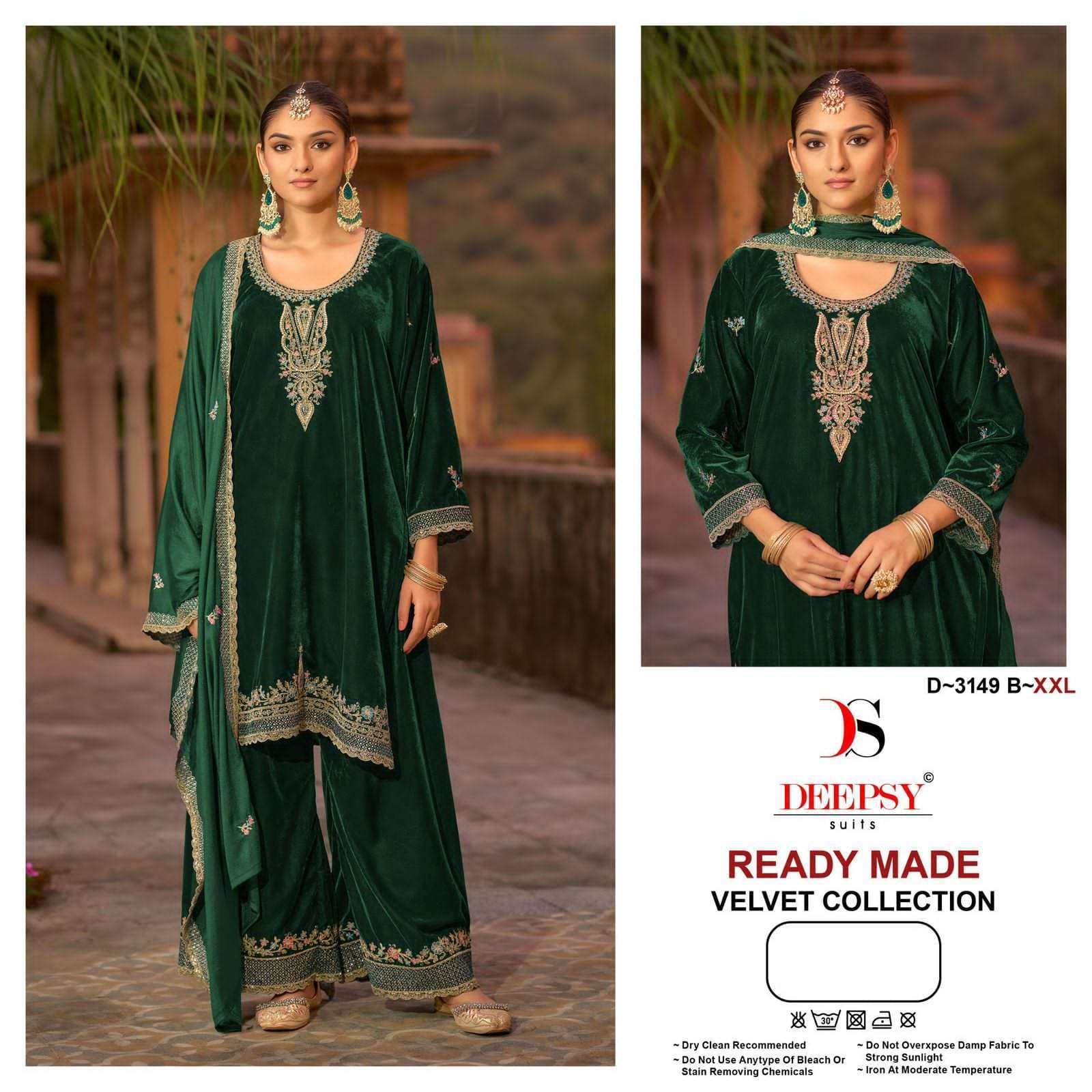 DEEPSY D 3149 COLORS DESIGNER VELVET SUIT WHOLESALER 2025