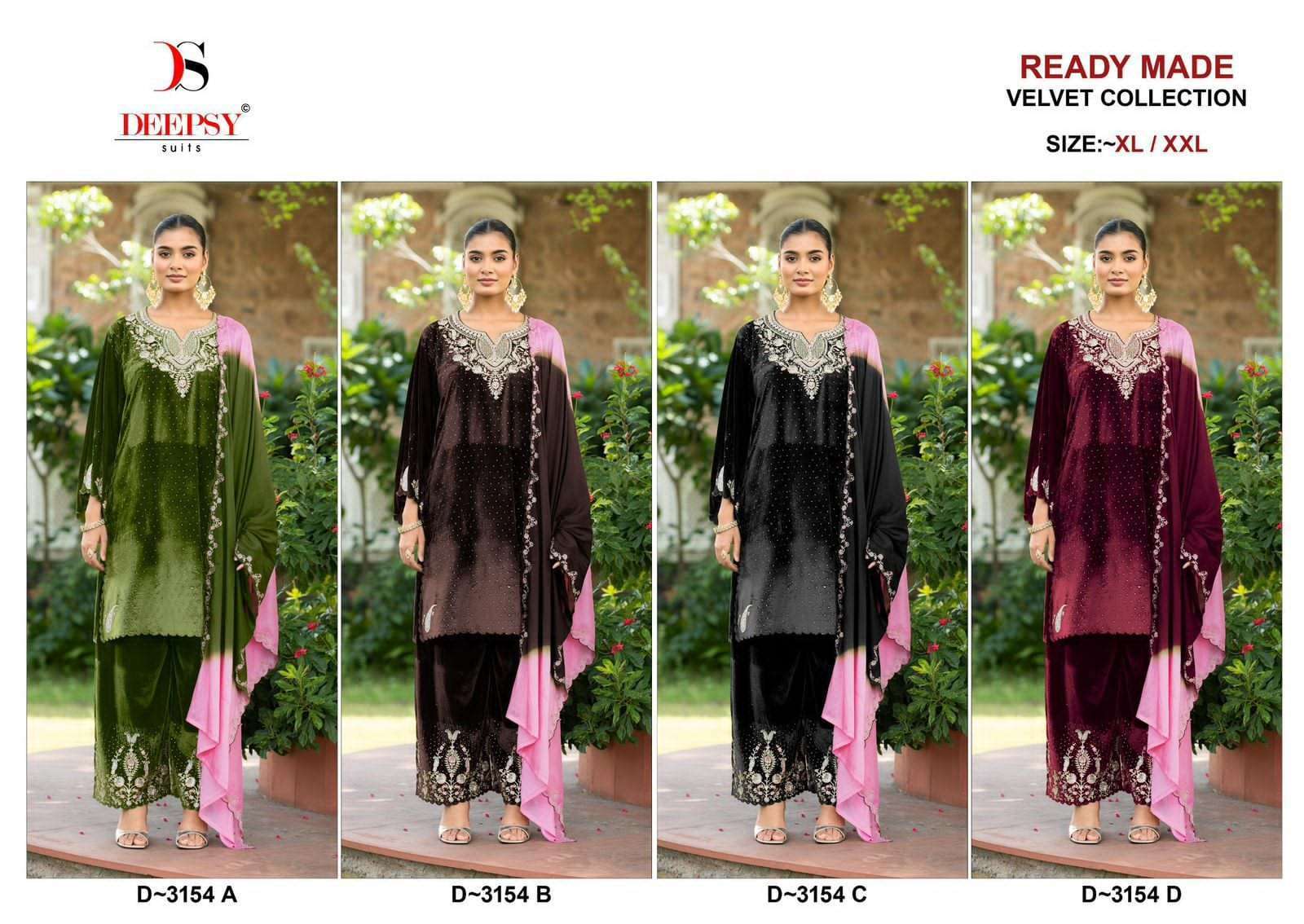 DEEPSY D 3154 COLORS DESIGNER VELVET PAKISTANI DRESS WHOLESALER 2025