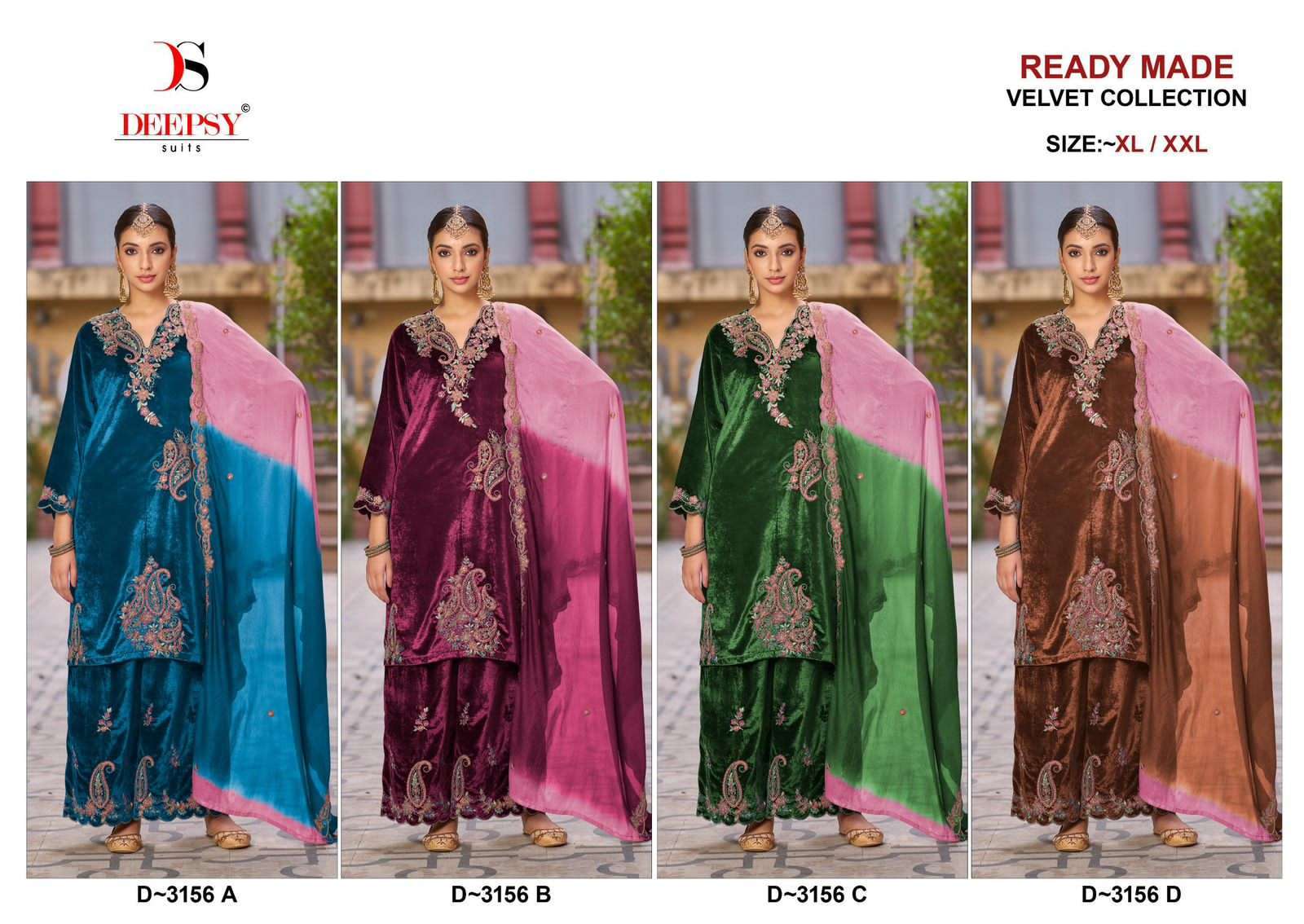 DEEPSY D 3156 COLORS DESIGNER VELVET PAKISTANI DRESS WHOLESALER 2025