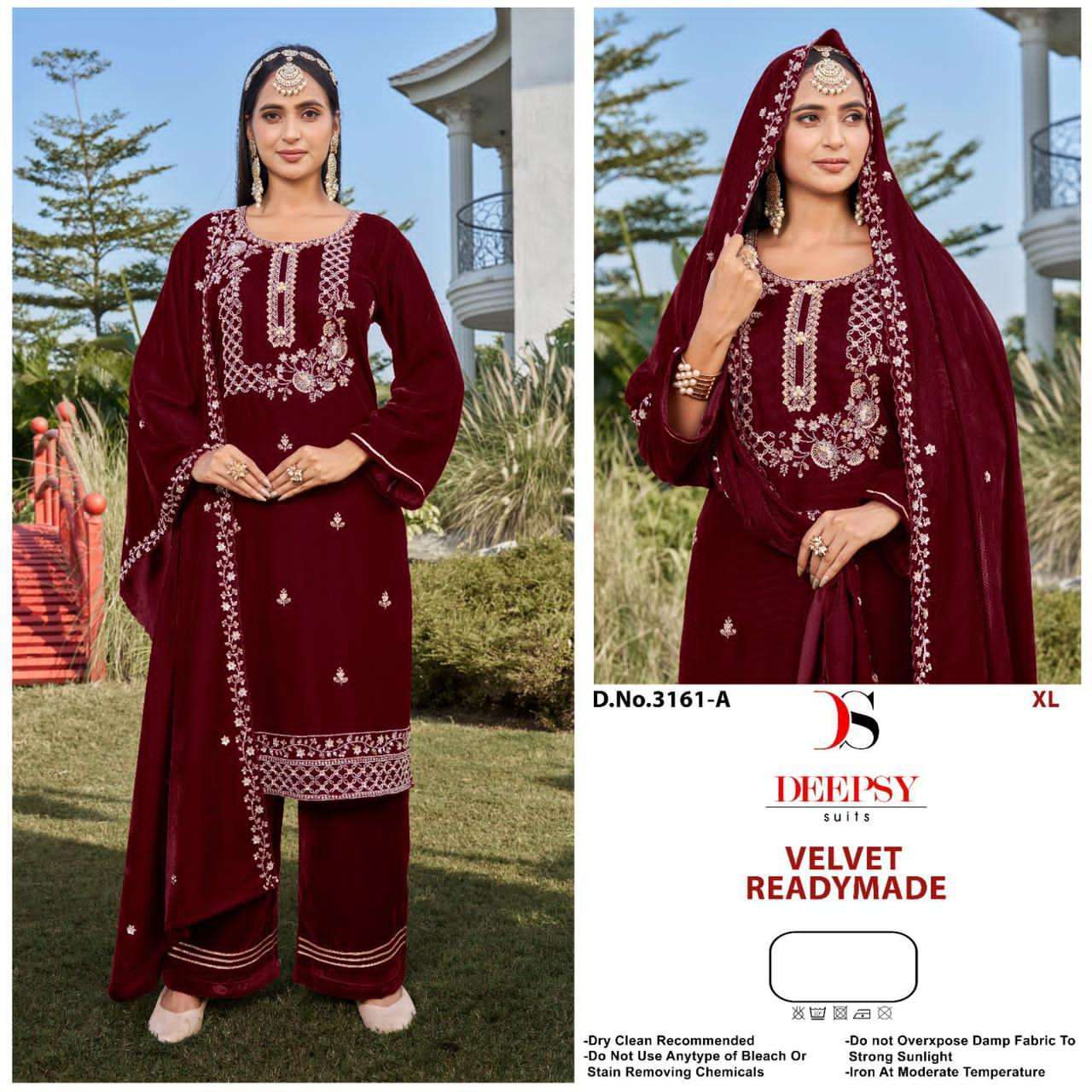 DEEPSY D 3161 COLORS PAKISTANI VELVET SUIT WHOLESALE PRICE SUPPLIER 