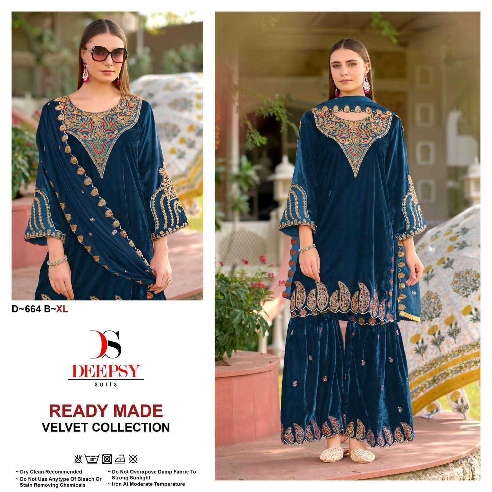 DEEPSY D 664 COLORS PAKISTANI VELVET GHARARA DRESS COLLECTION BEST RATE 2025