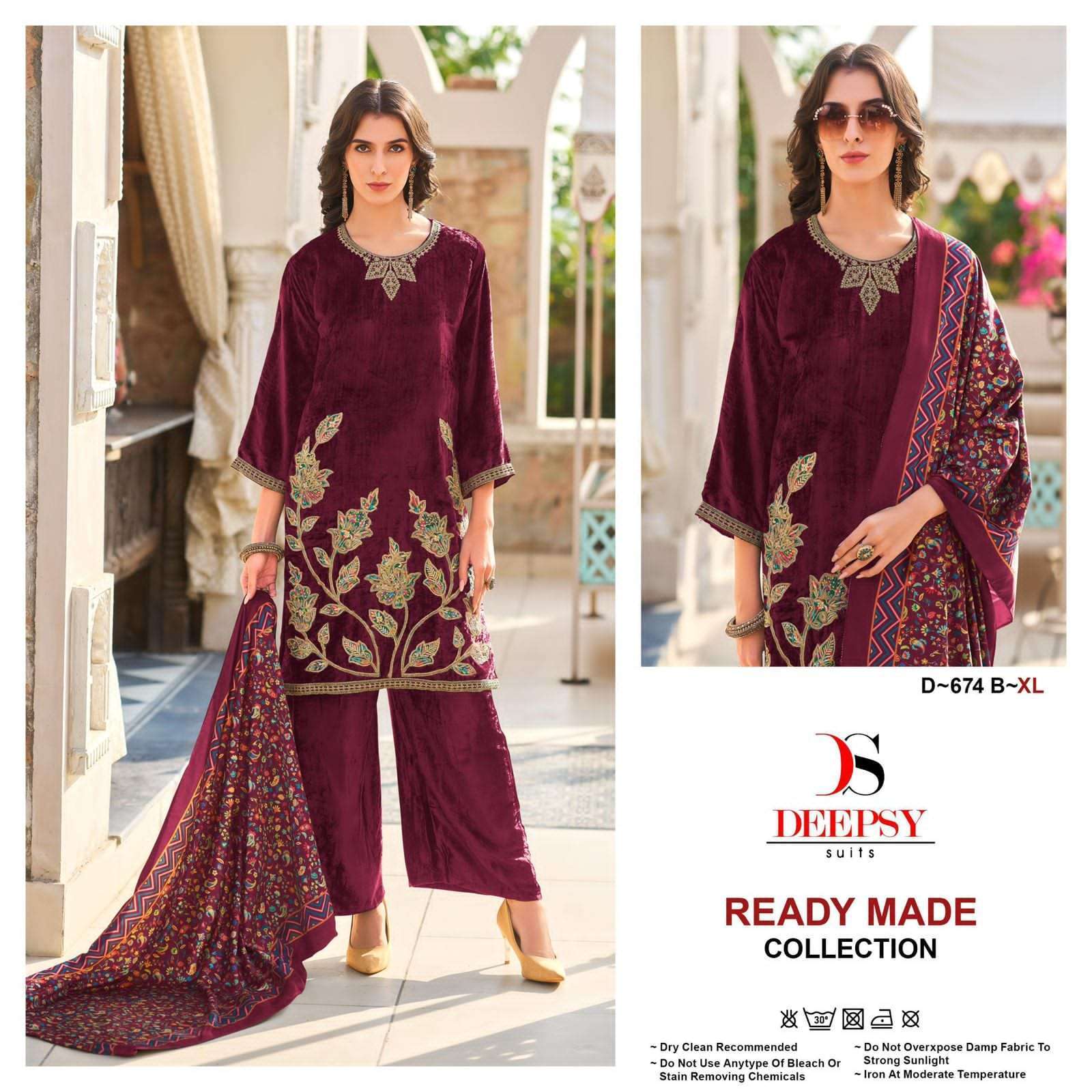 DEEPSY D 674 COLORS PAKISTANI VELVET DRESS WHOLESALER IN INDIA 