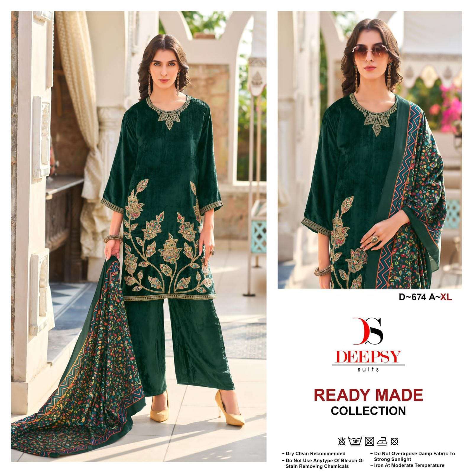 DEEPSY D 674 COLORS PAKISTANI VELVET DRESS WHOLESALER IN INDIA 