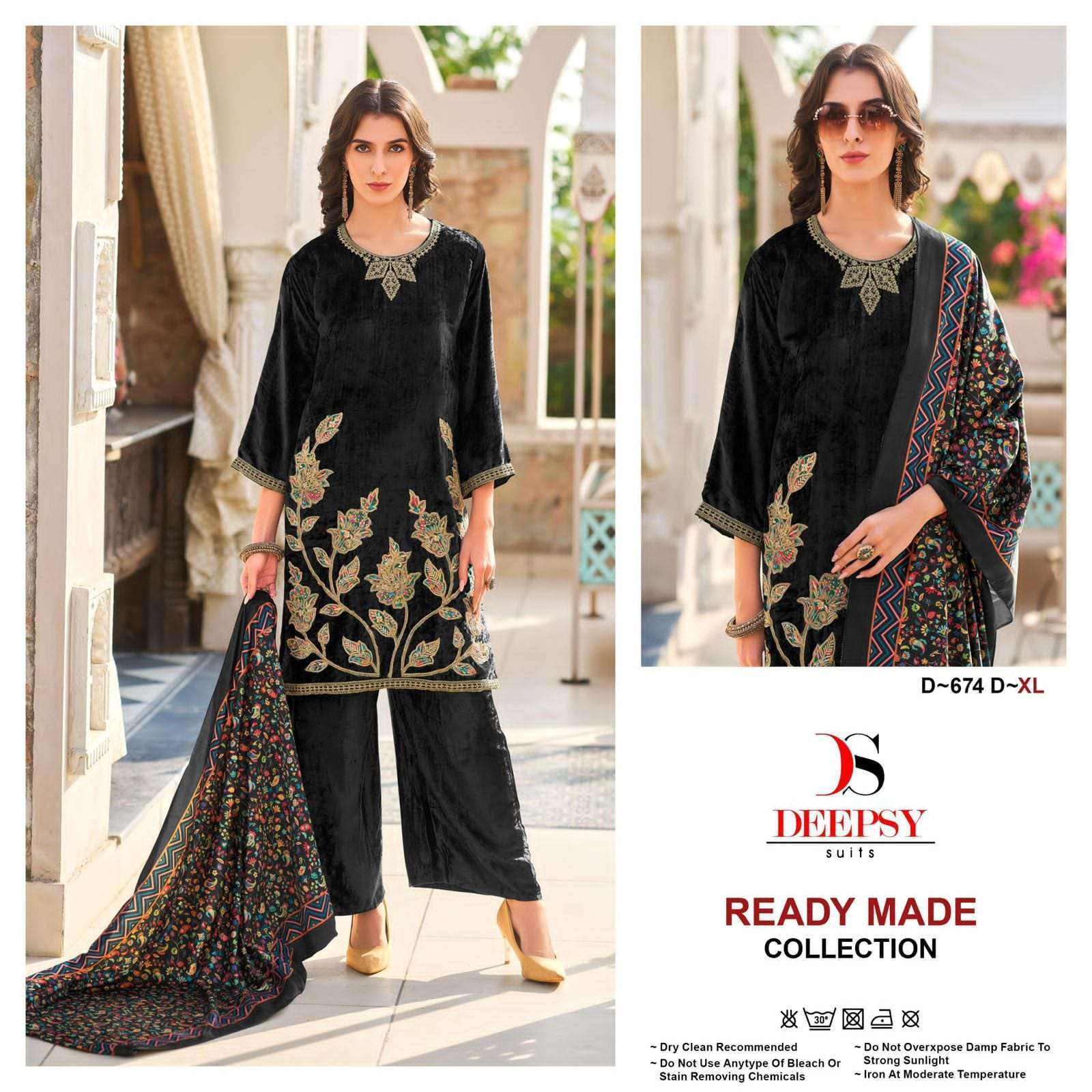 DEEPSY D 674 COLORS PAKISTANI VELVET DRESS WHOLESALER IN INDIA 