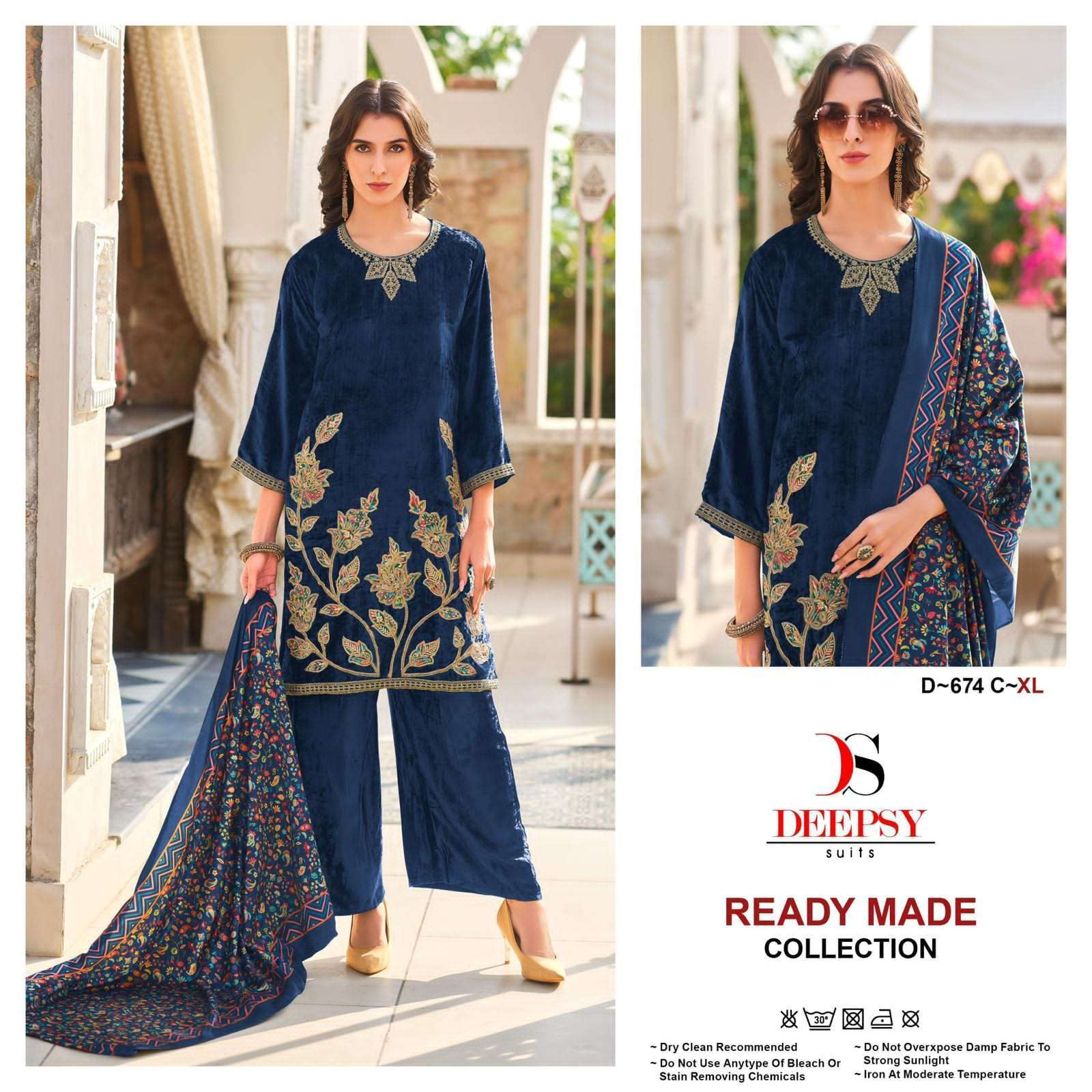DEEPSY D 674 COLORS PAKISTANI VELVET DRESS WHOLESALER IN INDIA 