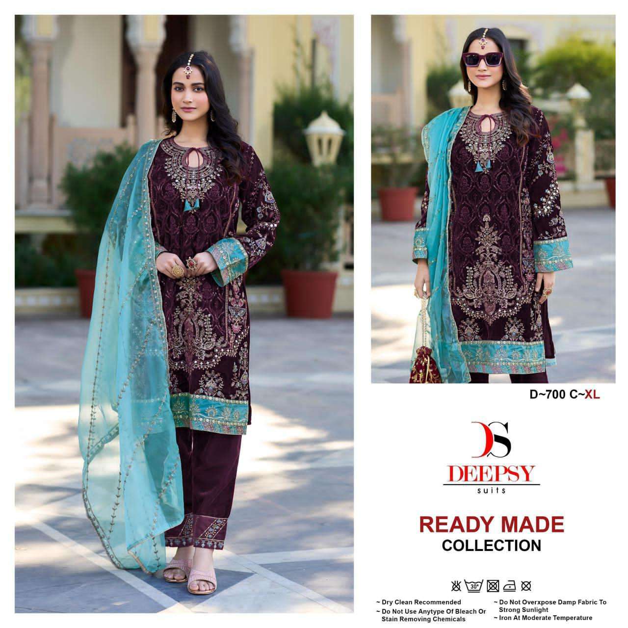 DEEPSY D 700 COLORS DESIGNER VELVET SUIT WHOLESALER 2025