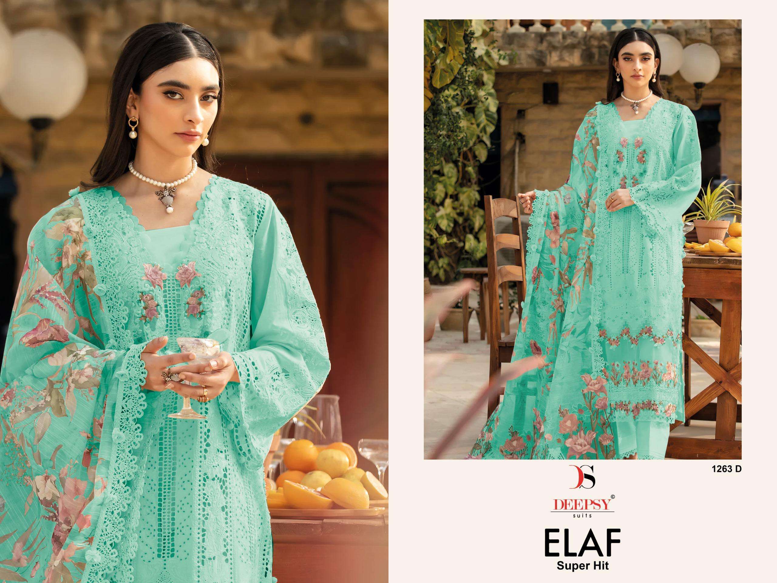 DEEPSY ELAF SUPER HIT 1263 COLORS COTTON PAKISTANI SUIT WHOLESALER 2025