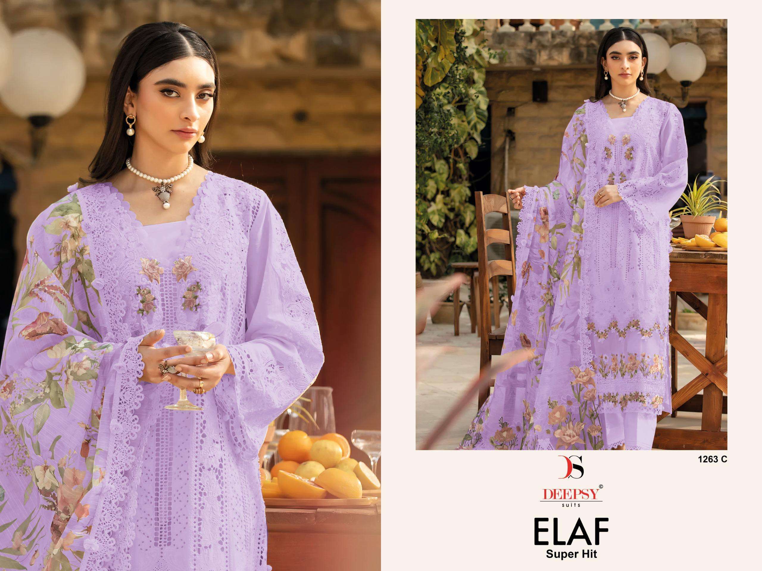 DEEPSY ELAF SUPER HIT 1263 COLORS COTTON PAKISTANI SUIT WHOLESALER 2025