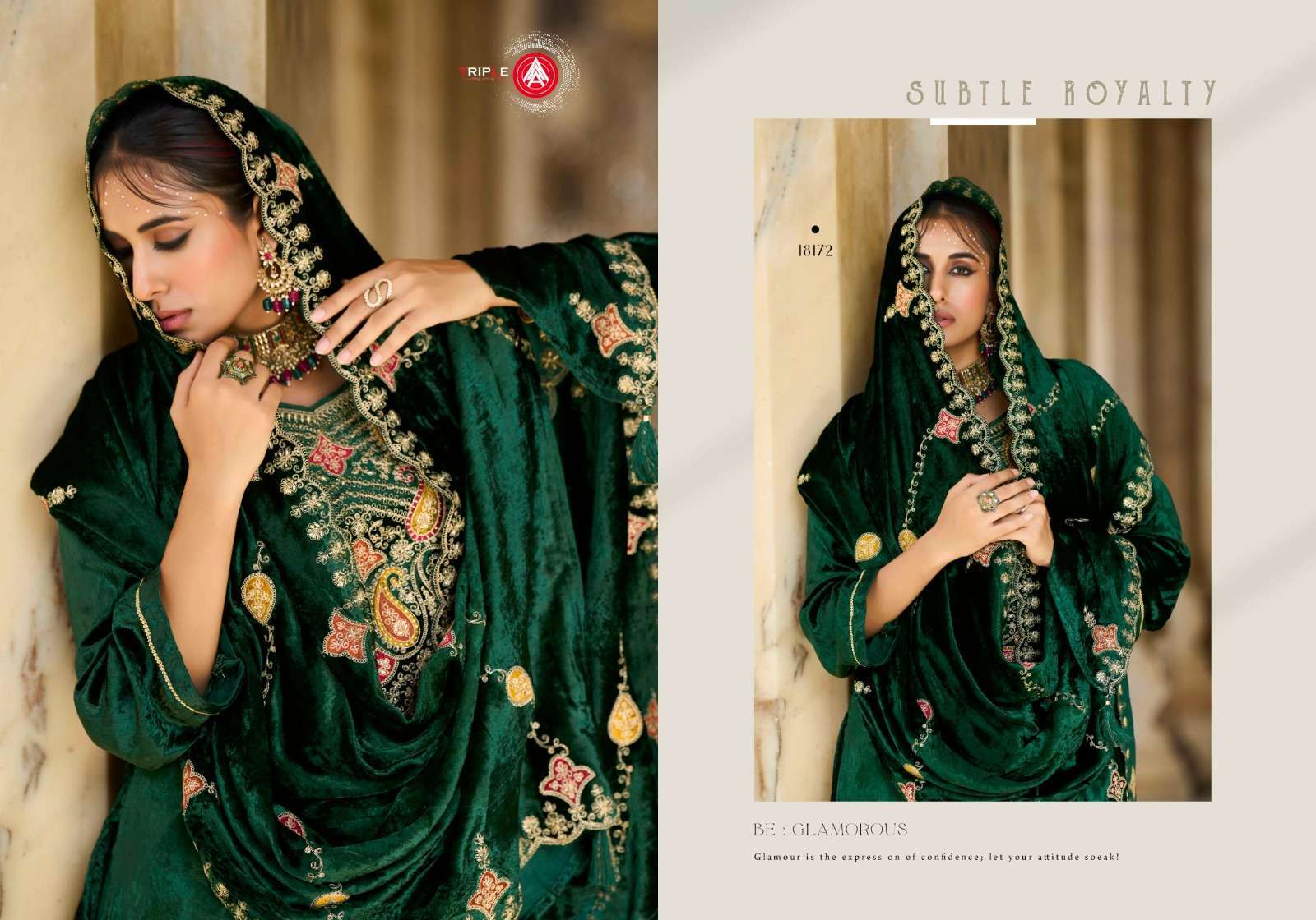 FOURDOTS VIBECAST VELVET SUIT CATALOGUE WHOLESALER IN INDIA 2025