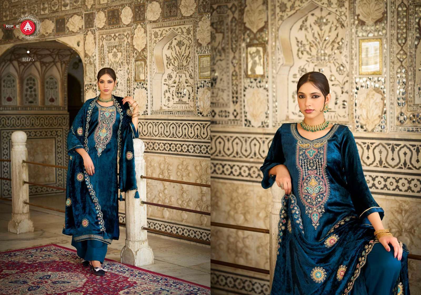 FOURDOTS VIBECAST VELVET SUIT CATALOGUE WHOLESALER IN INDIA 2025