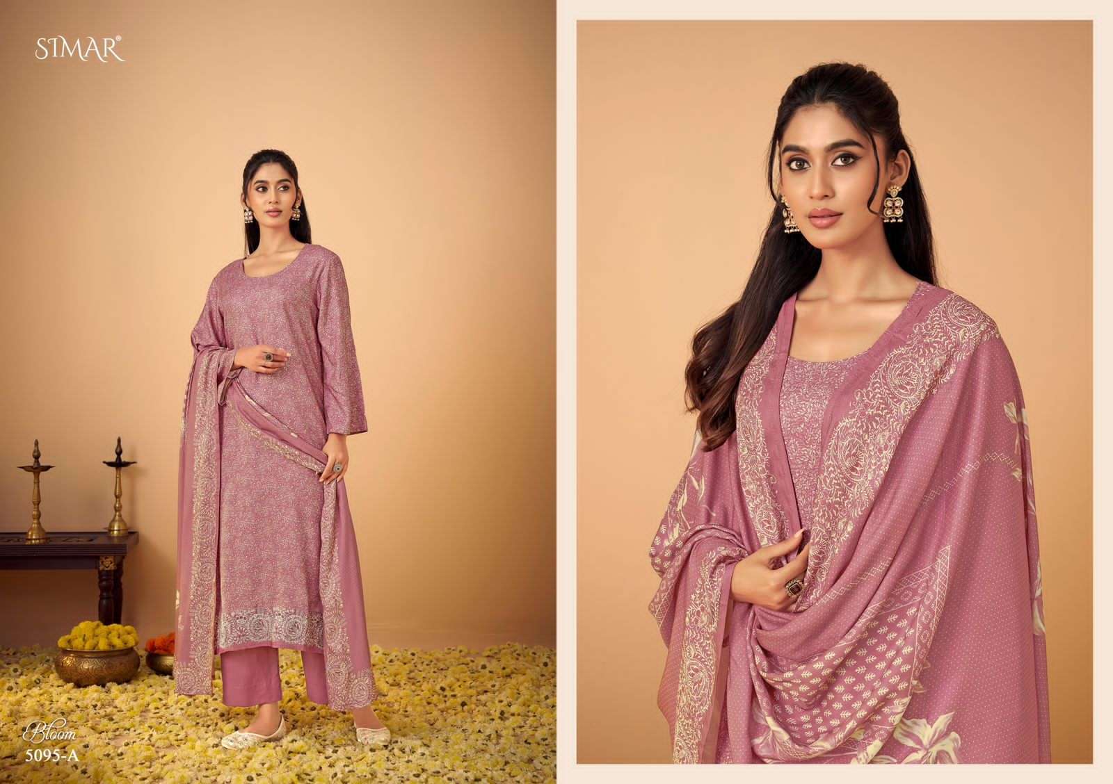 GLOSSY SIMAR BLOOM PASHMINA SUIT CATALOGUE BEST RATE 