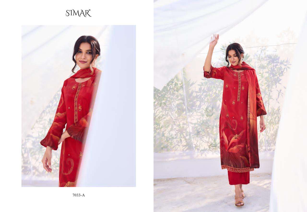 GLOSSY SIMAR VITARA PURE CRAPE PRINTED SUIT CATALOGUE WHOLESALER  2025