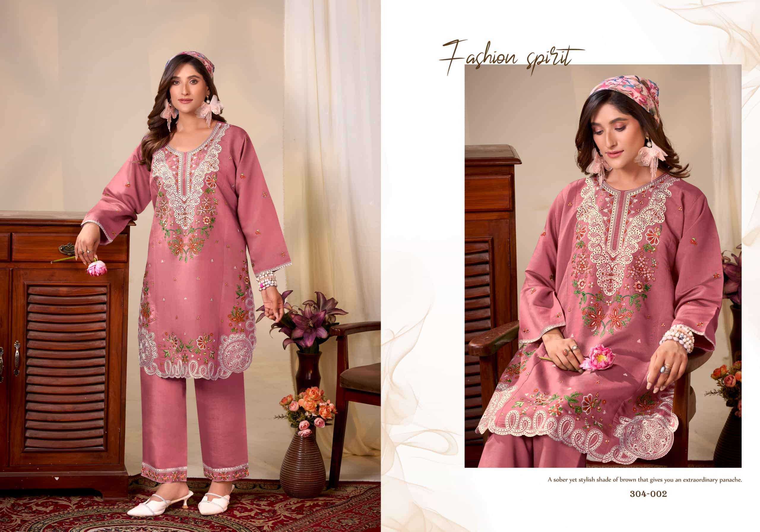 GULREZ MAYESHA PURE ROMAN SILK CORD SET CATALOG WHOLESALER 2025