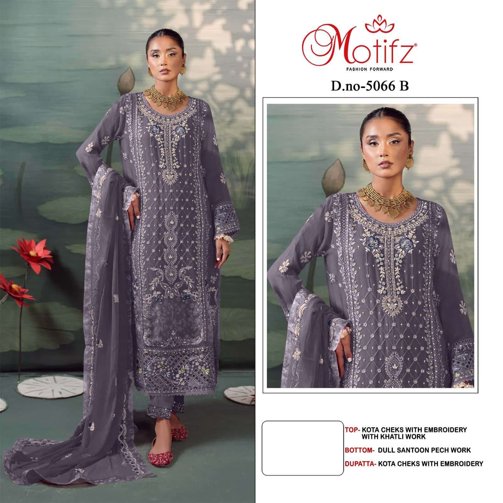 MOTIFZ D 5066 COLORS PAKISTANI KOTA CHEKS SUIT WHOLESALER 2025