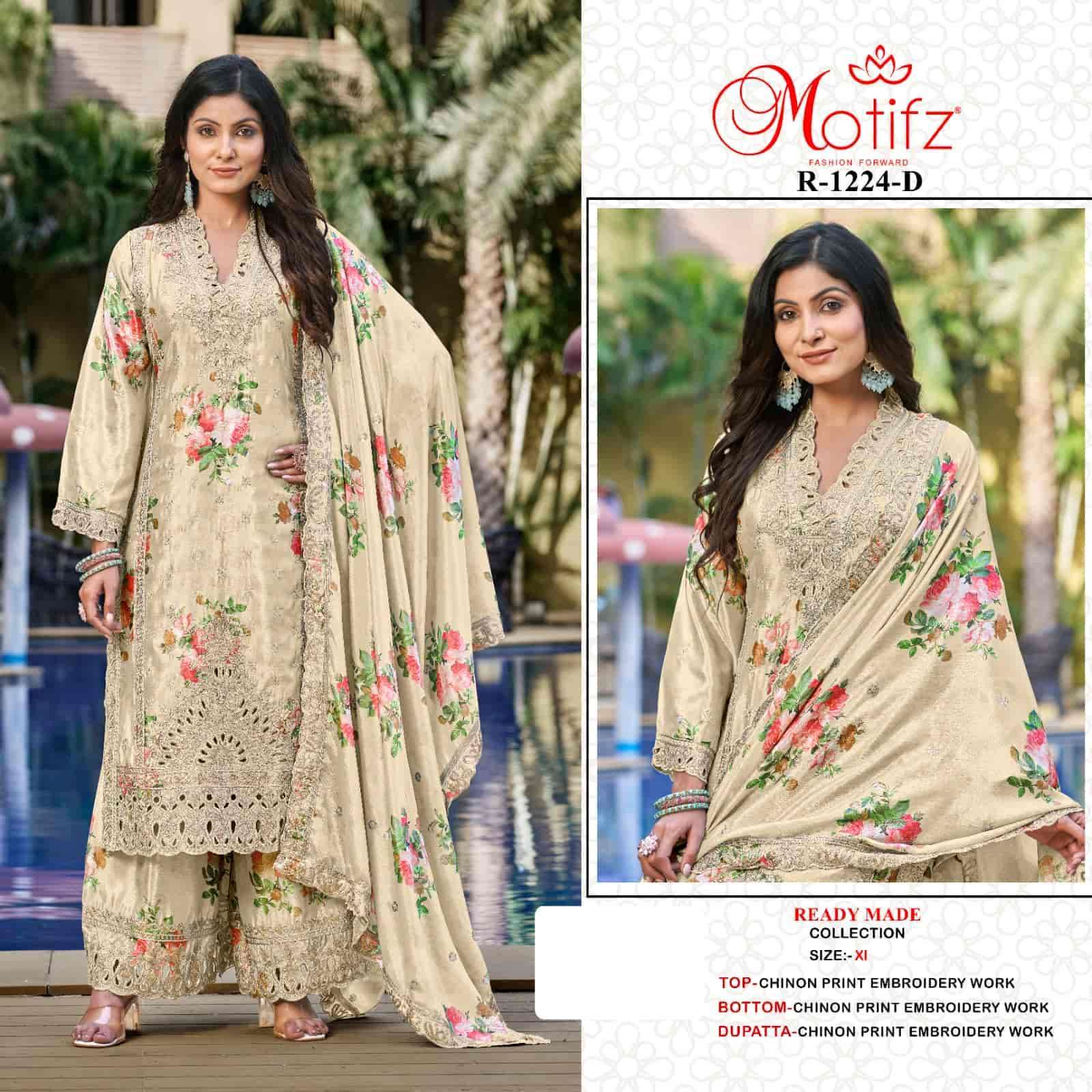 MOTIFZ R 1224 COLORS READYMADE PAKISTANI DESIGNER SUIT CATALOG WHOLESALER 