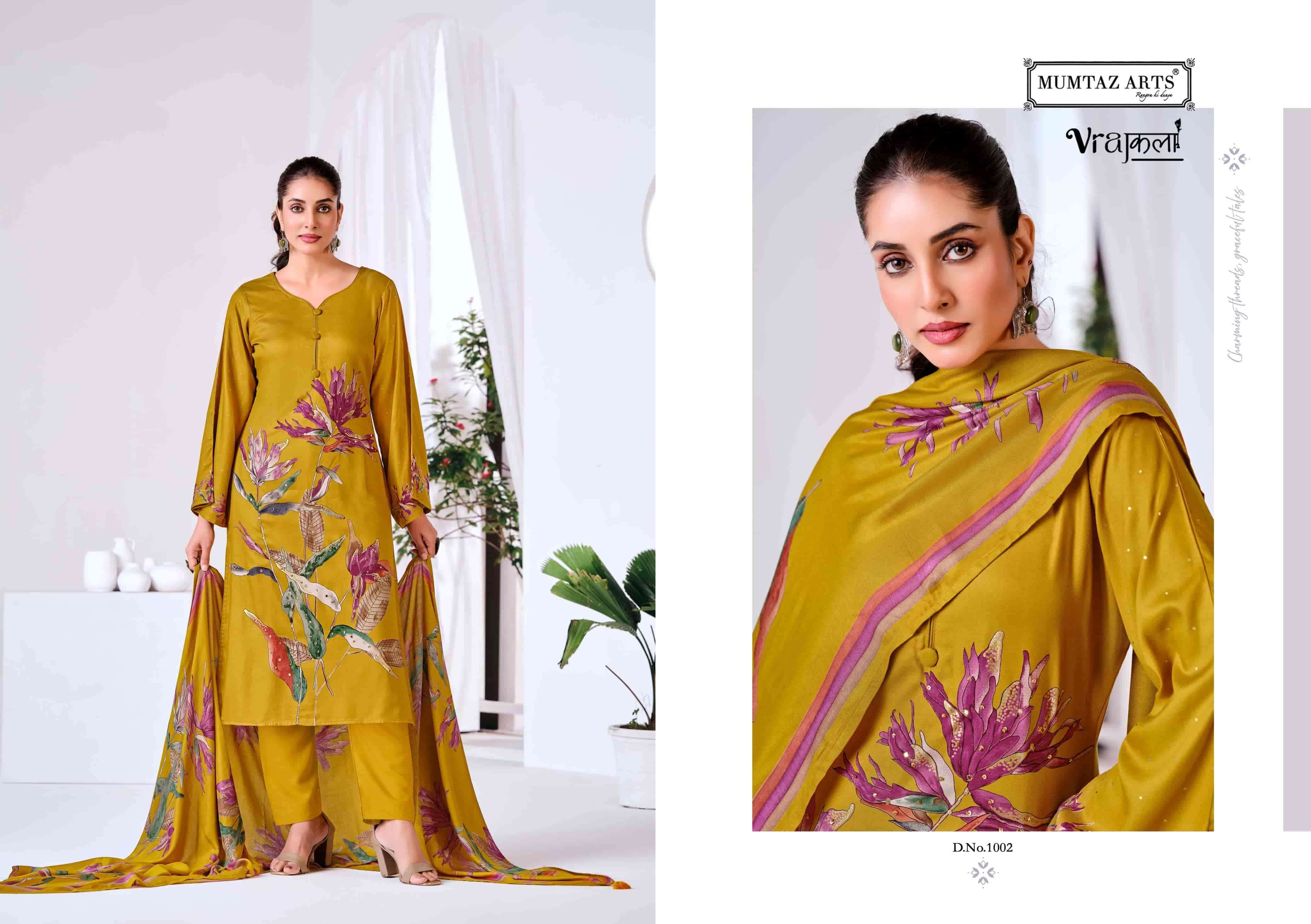 MUMTAZ ARTS NOOR E KASHMIRI PURE PASHMINA PRINTED SUIT CATALOGUE WHOLESALER IN INDIA 