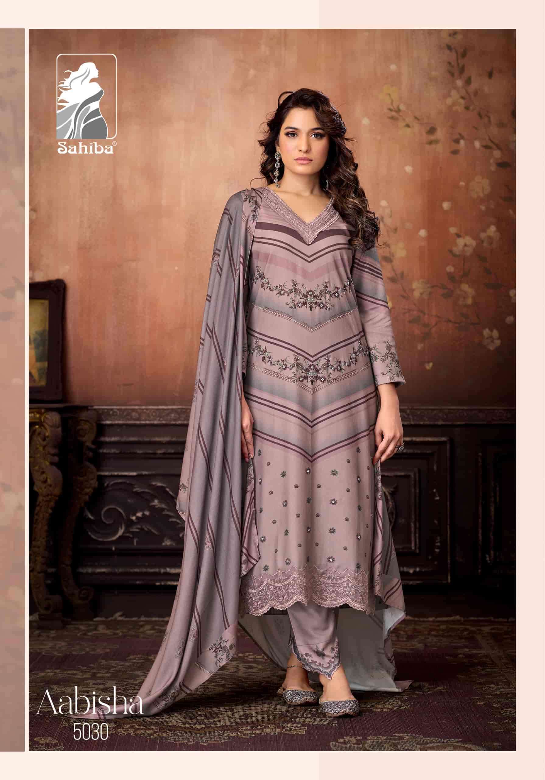 SAHIBA AABISHA WINTER COLLECTION PASHMINA SUIT CATALOGUE BEST RATE 2025