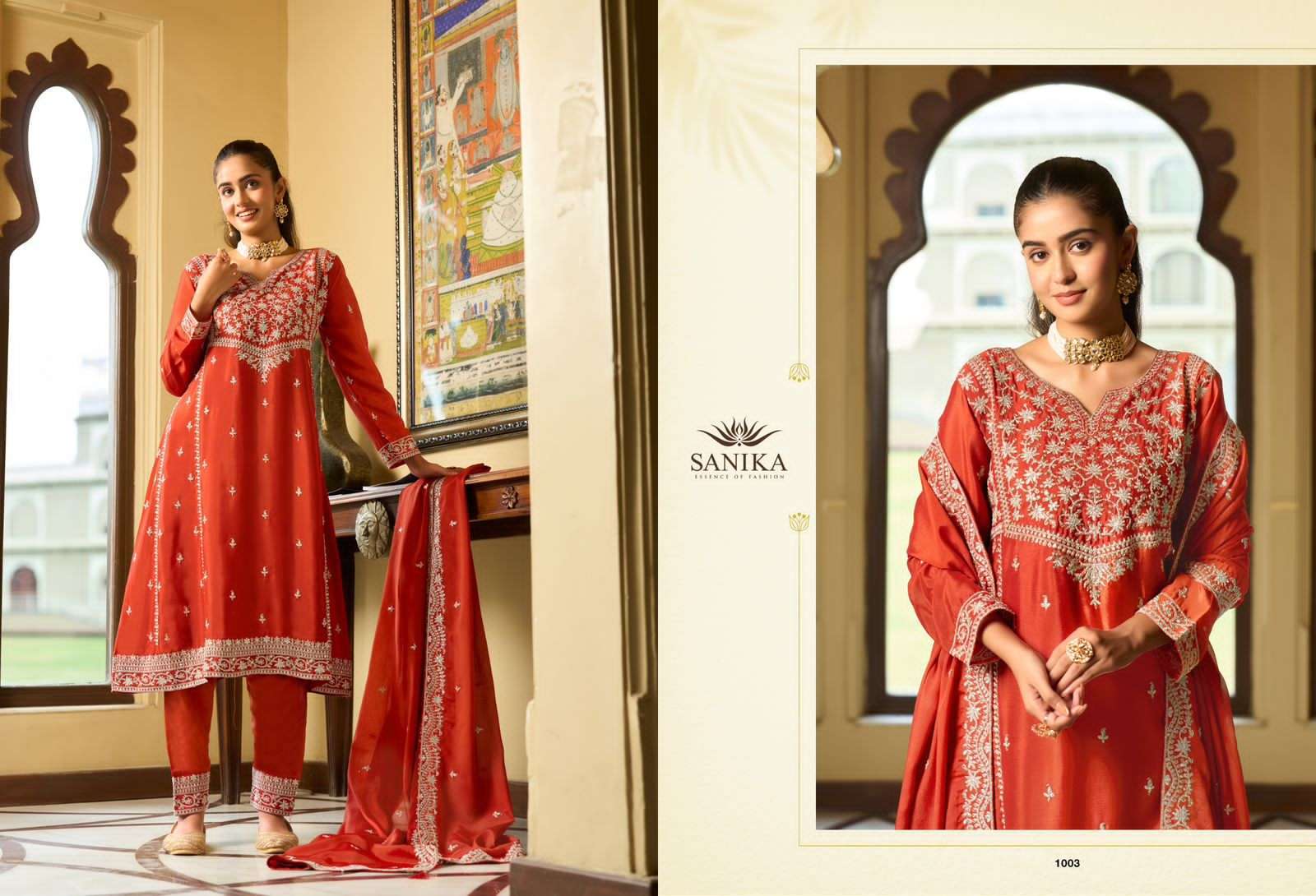SANIKA AARINI READYMADE DESIGNER SUIT CATALOGUE BEST RATE WHOLESALER 