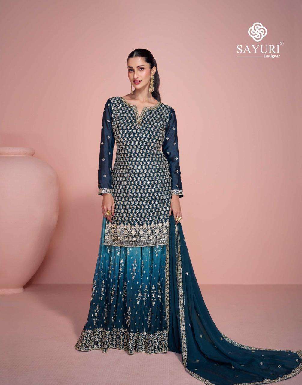 SAYURI ZOHA PARTYWEAR SHARARA DRESS CATALOGUE BEST RATE DEALER 2025