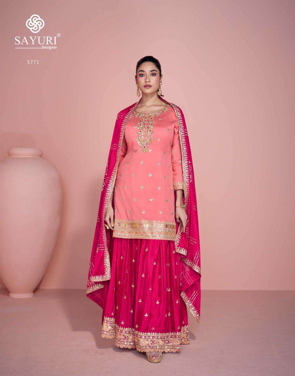 SAYURI ZOHA PARTYWEAR SHARARA DRESS CATALOGUE BEST RATE DEALER 2025