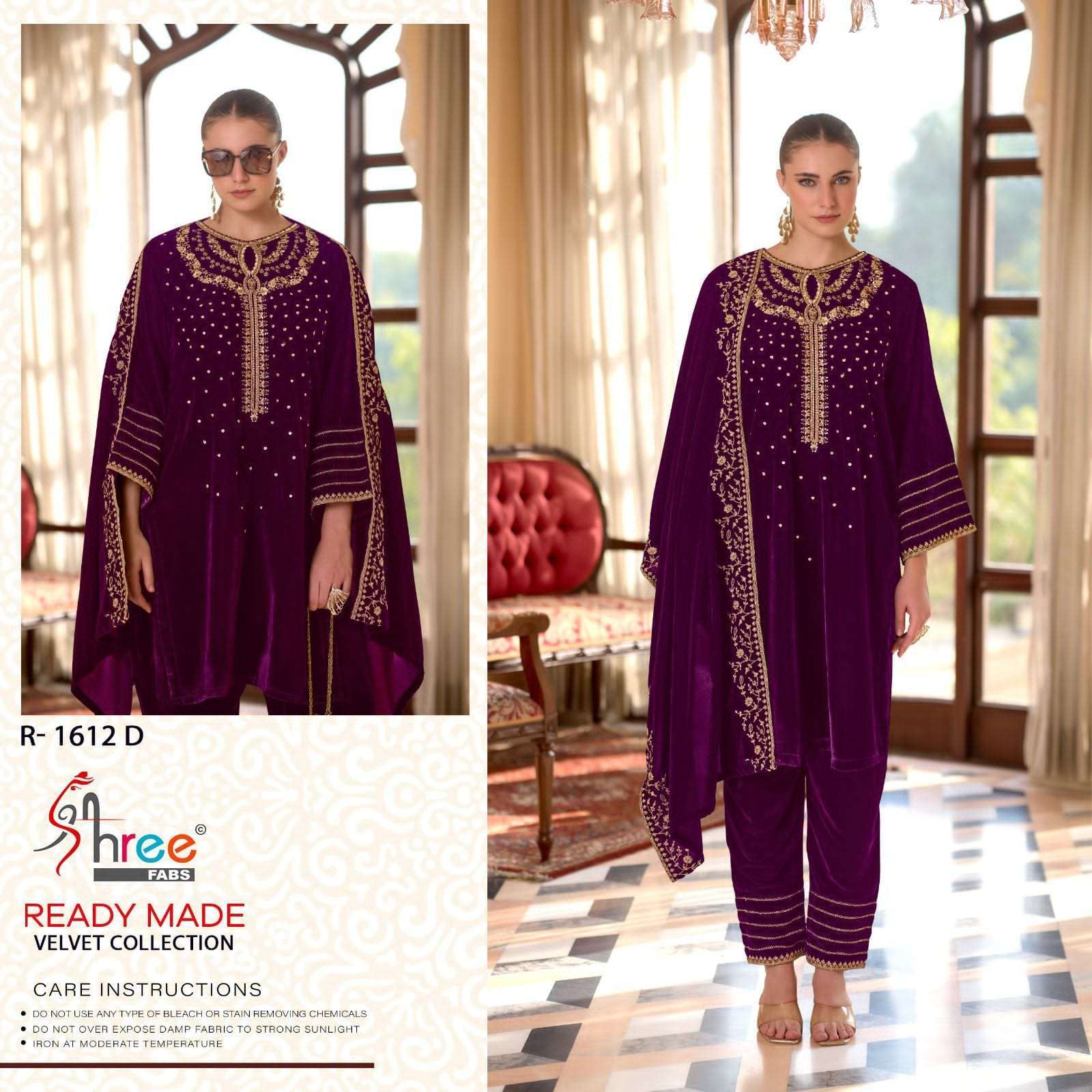 SHREE FAB SR 1612 COLORS PAKISTANI VELVET SUIT READYMADE COLLECTION BEST RATE 2025