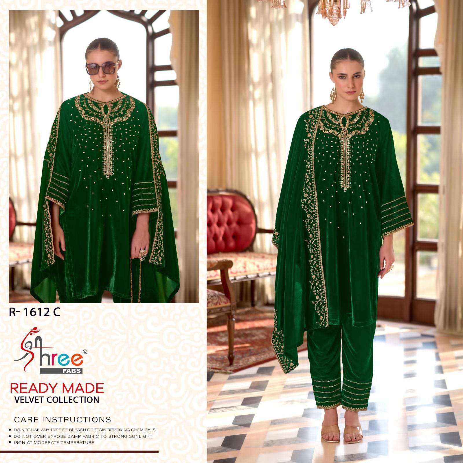 SHREE FAB SR 1612 COLORS PAKISTANI VELVET SUIT READYMADE COLLECTION BEST RATE 2025