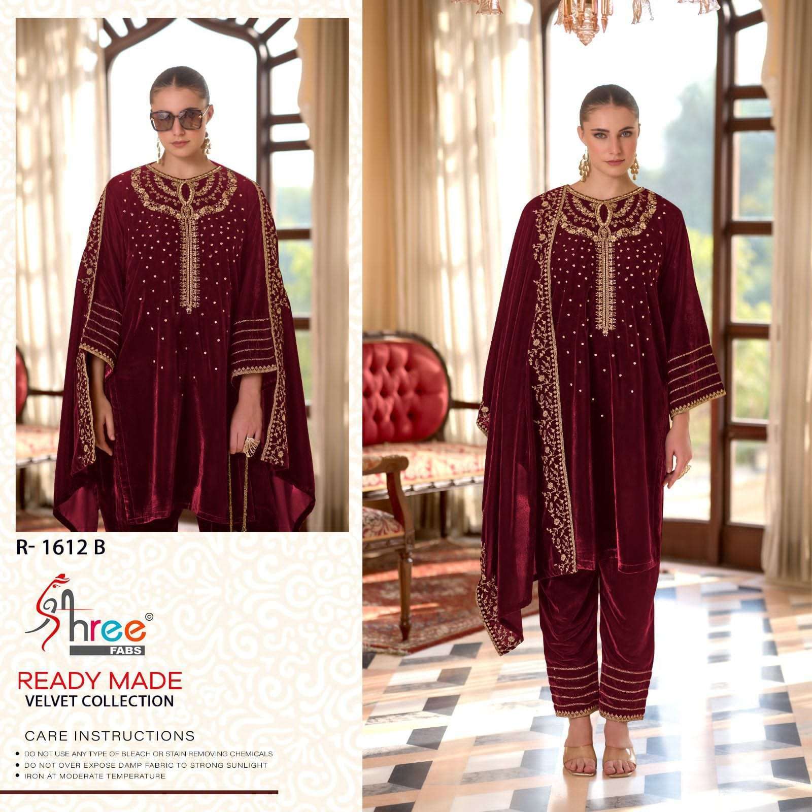 SHREE FAB SR 1612 COLORS PAKISTANI VELVET SUIT READYMADE COLLECTION BEST RATE 2025