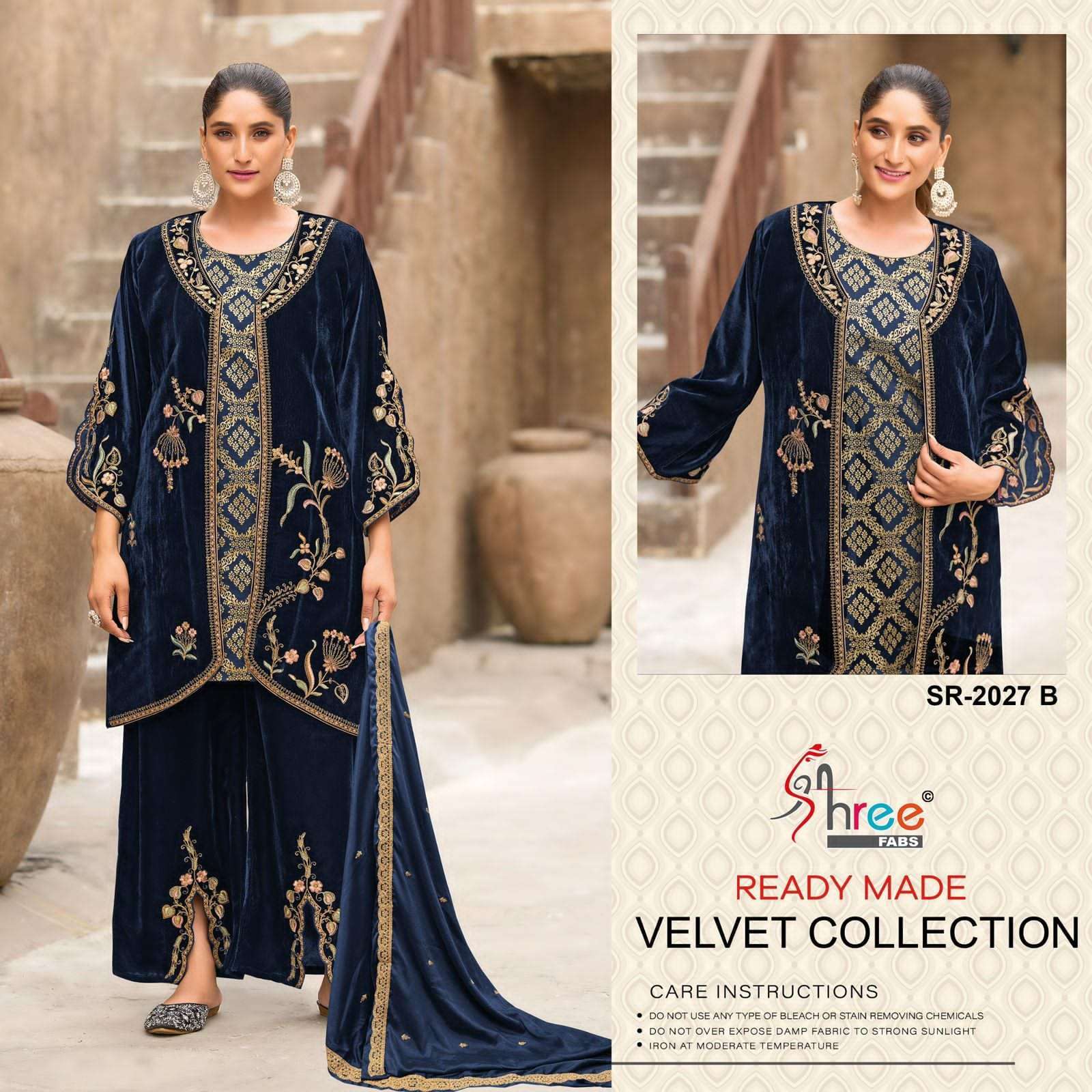 SHREE FAB SR 2027 COLORS PAKISTANI VELVET SUIT WHOLESALER IN INDIA 2025