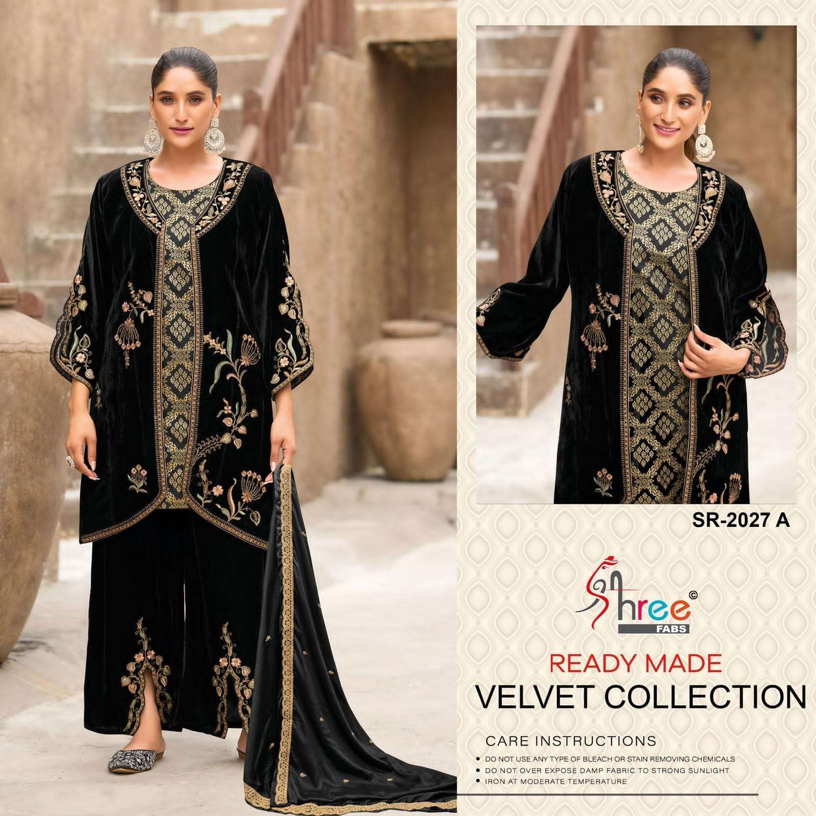 SHREE FAB SR 2027 COLORS PAKISTANI VELVET SUIT WHOLESALER IN INDIA 2025