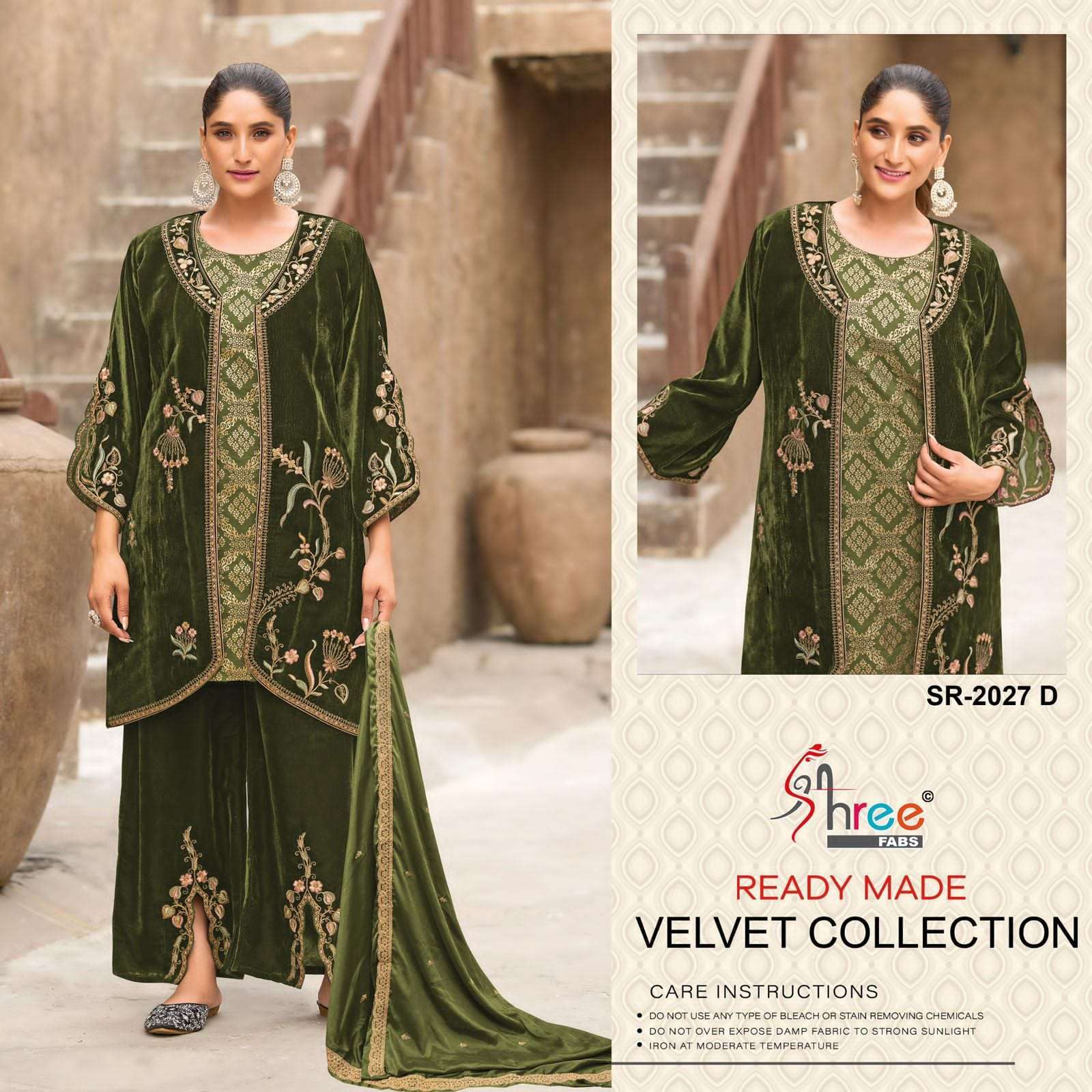 SHREE FAB SR 2027 COLORS PAKISTANI VELVET SUIT WHOLESALER IN INDIA 2025