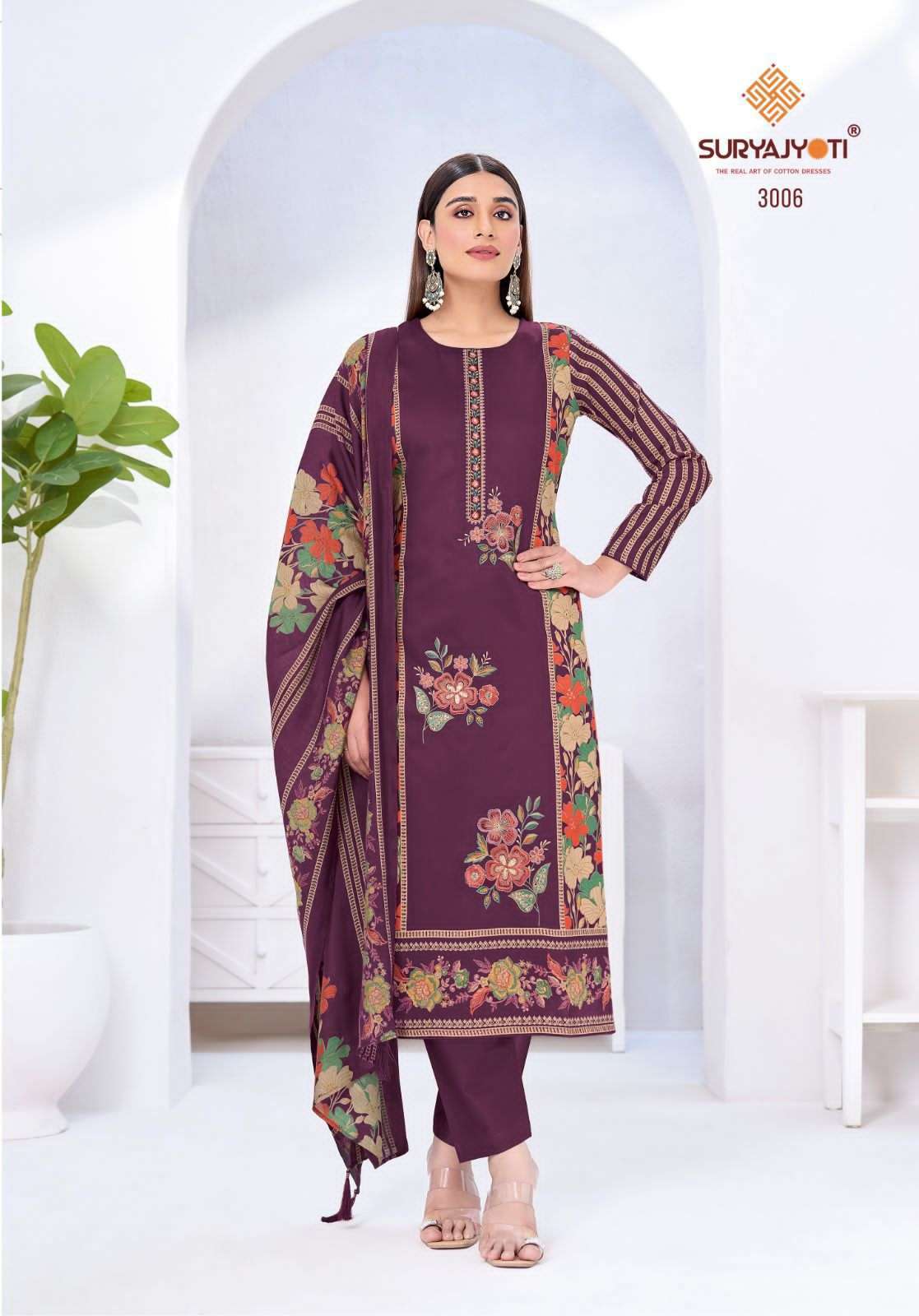 SURYAJYOTI KAAMINI VOL 3 JAM SATIN SUIT CATALOGUE BEST RATE 