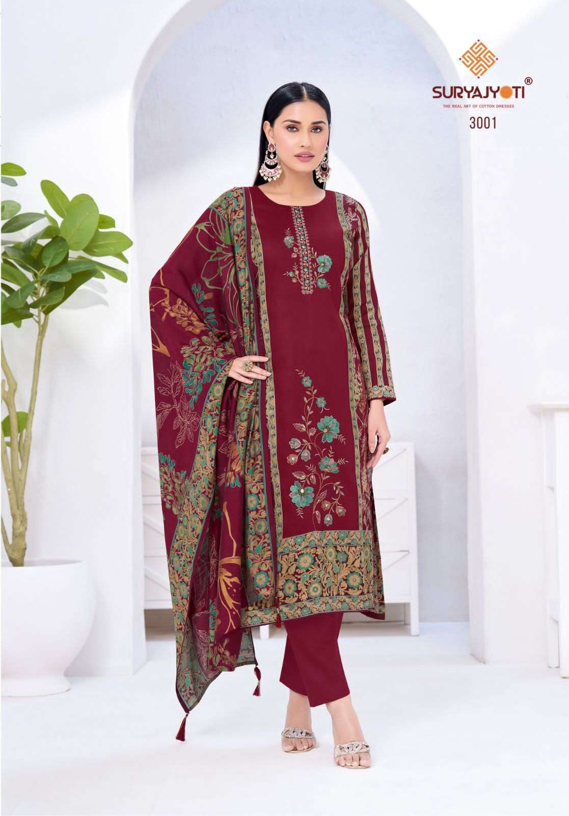 SURYAJYOTI KAAMINI VOL 3 JAM SATIN SUIT CATALOGUE BEST RATE 