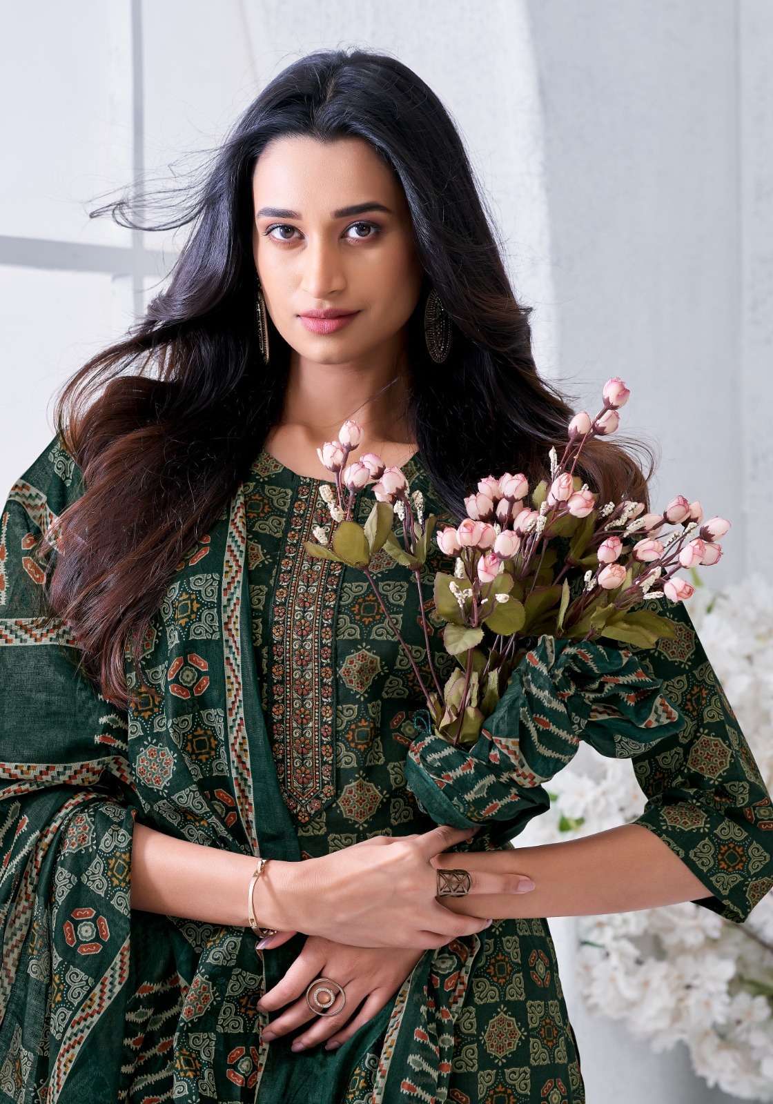 SURYAJYOTI LATEST CATALOGUE NIKHAAR VOL 13 READYMADE COTTON 3 PIECE SET WHOLESALER 