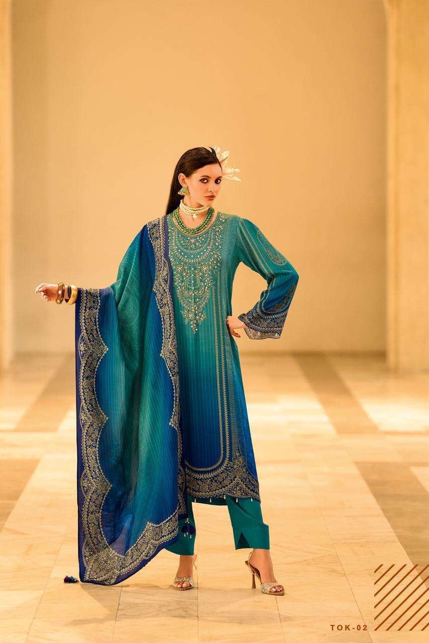 VARSHA FASHION LATEST CATALOGUE TWO OF A KIND VOL 4 WINTER PASHMINA SUIT WHOLESALER IN INDIA 2025