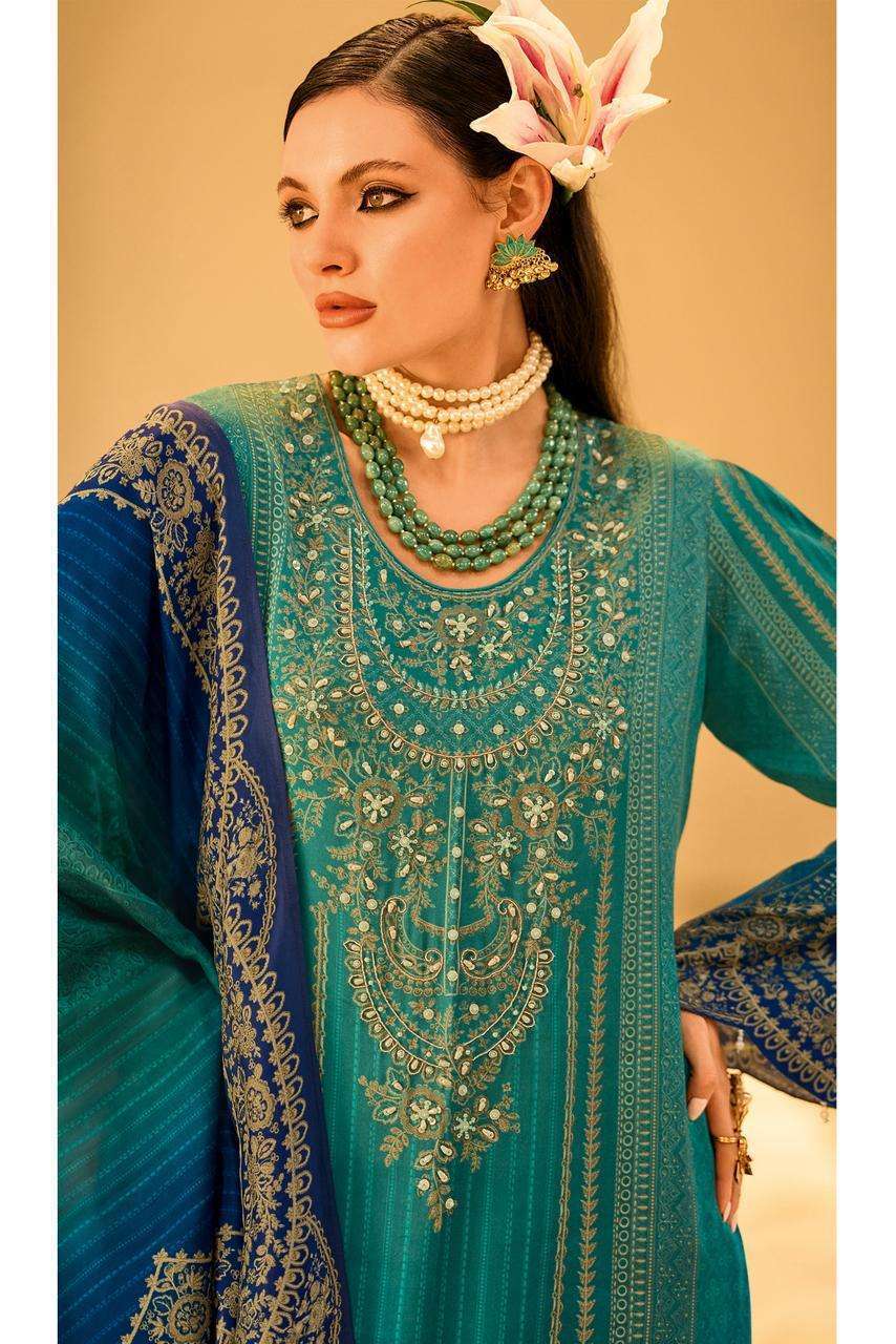 VARSHA FASHION LATEST CATALOGUE TWO OF A KIND VOL 4 WINTER PASHMINA SUIT WHOLESALER IN INDIA 2025