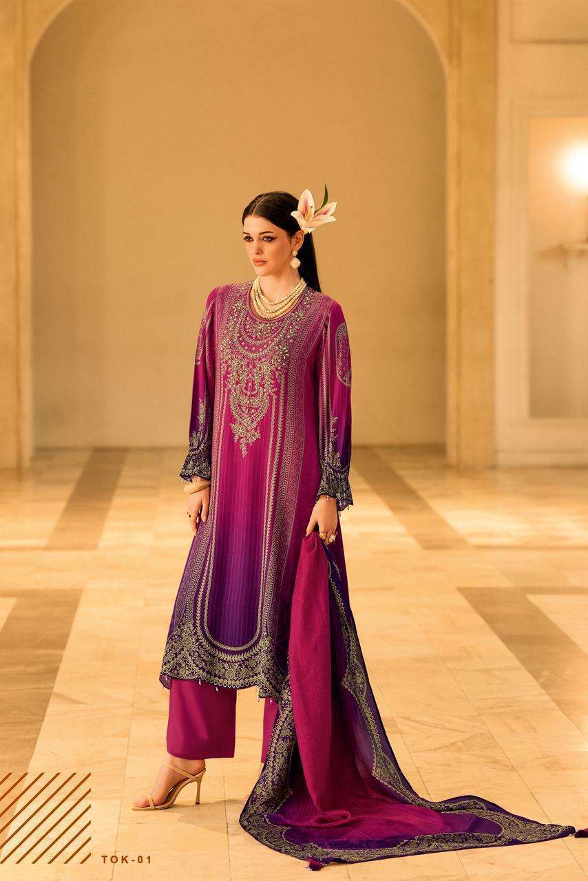 VARSHA FASHION LATEST CATALOGUE TWO OF A KIND VOL 4 WINTER PASHMINA SUIT WHOLESALER IN INDIA 2025