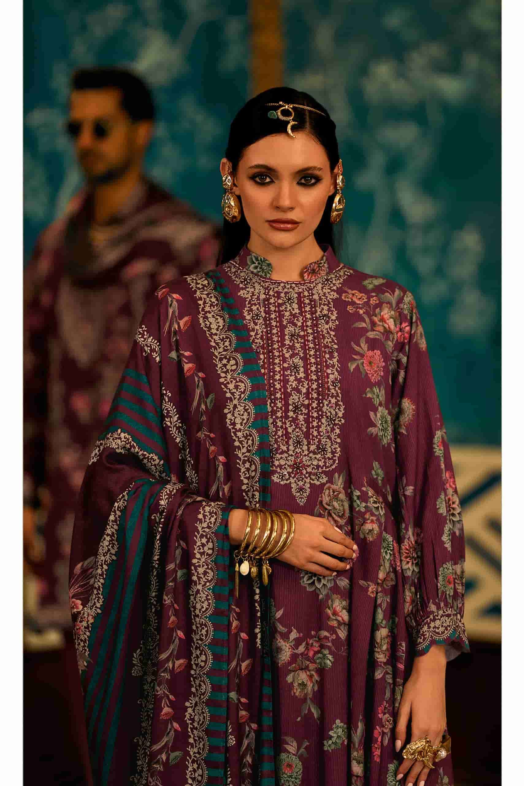 VARSHA HAYZEN DESIGNER WORK PASHMINA LATEST CATALOGUE WHOLESALER IN INDIA 
