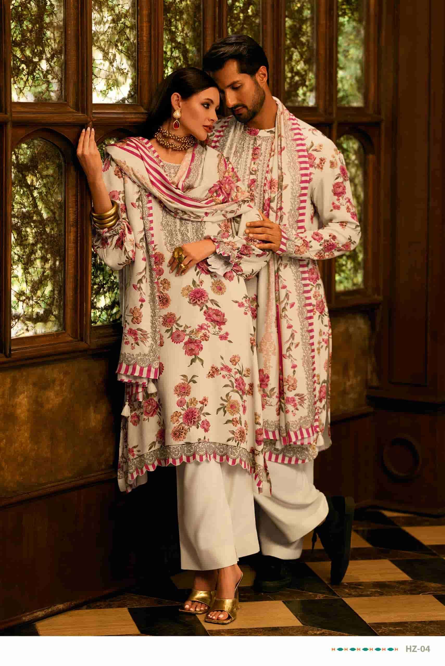 VARSHA HAYZEN DESIGNER WORK PASHMINA LATEST CATALOGUE WHOLESALER IN INDIA 