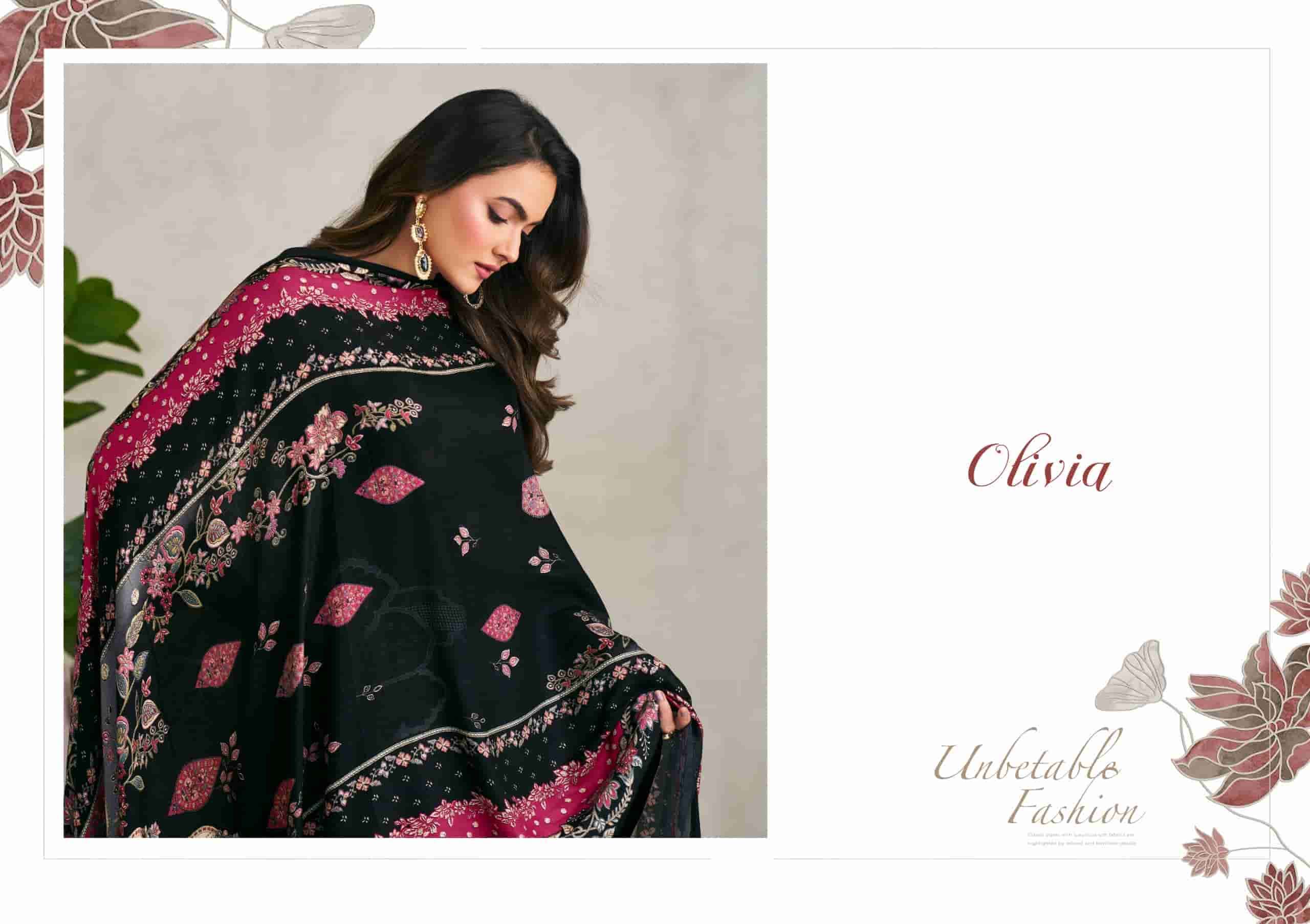 VIVEK FASHION OLIVIA FANCY HANDWORK PASHMINA SUIT CATALOG WHOLESALER IN INDIA 