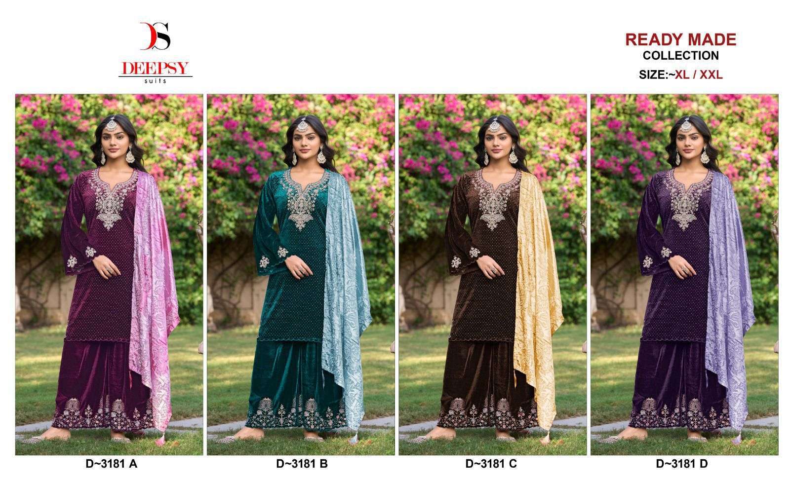 DEEPSY D 3181 COLORS VELVET PAKISTANI SUIT WHOLESALER BEST RATE 