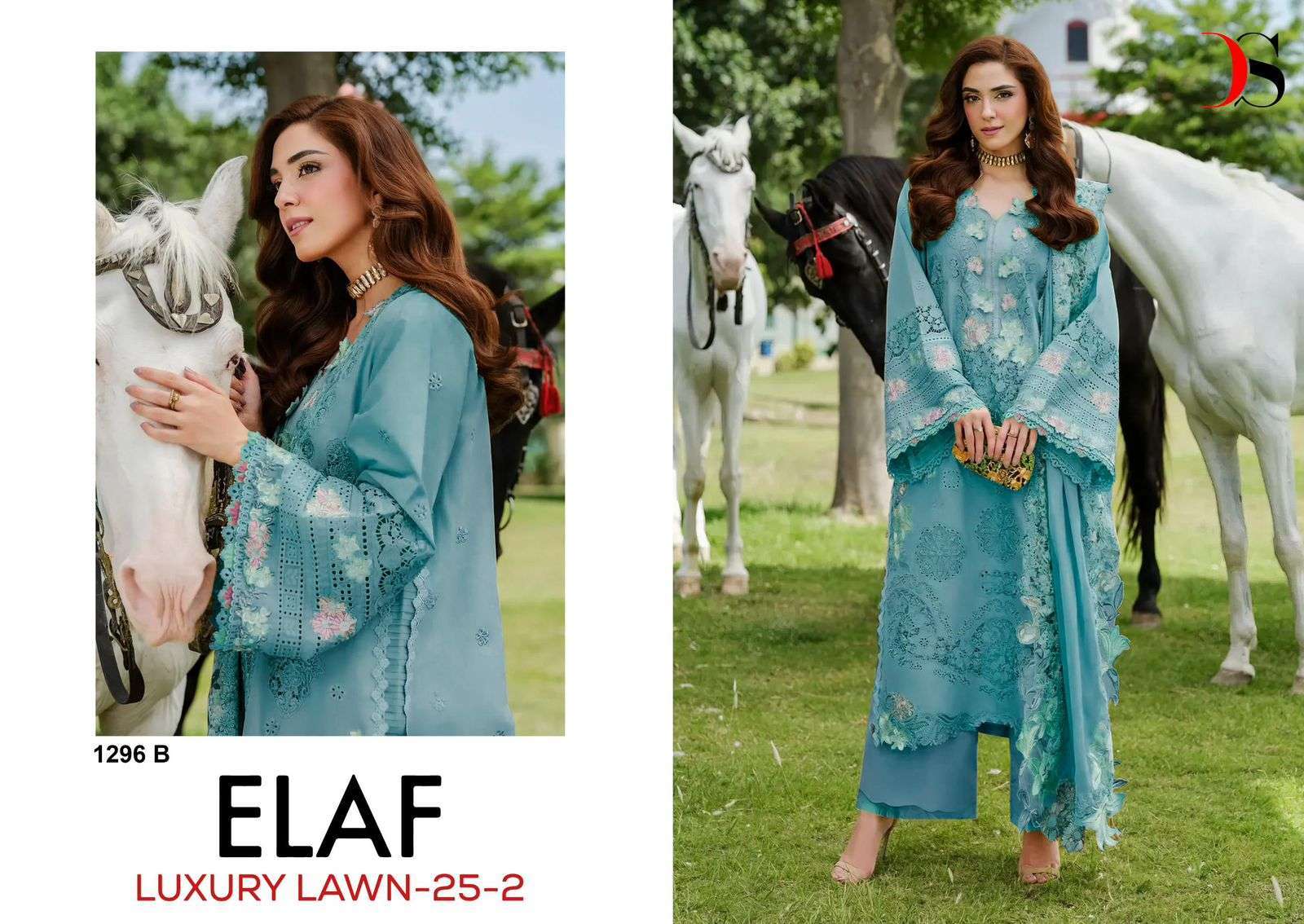 DEEPSY SUIT 1296 COLORS PAKISTANI SELF EMBROIDERY COTTON SUIT WHOLESALER 