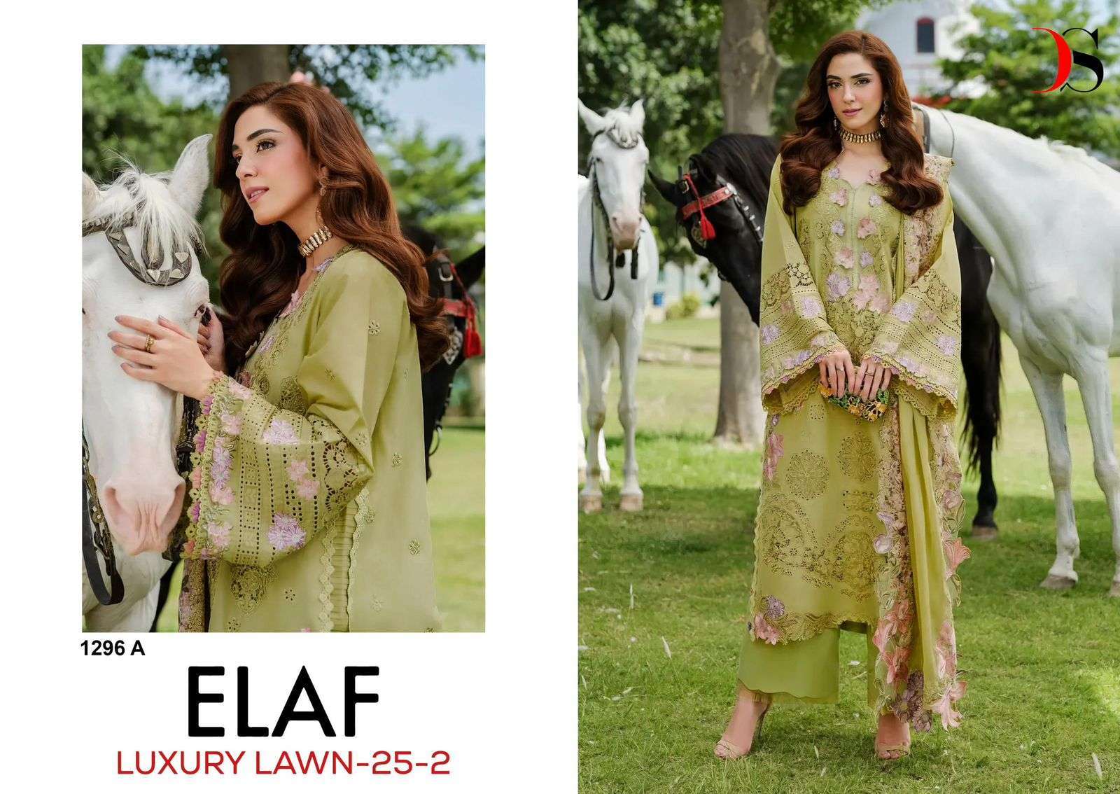 DEEPSY SUIT 1296 COLORS PAKISTANI SELF EMBROIDERY COTTON SUIT WHOLESALER 