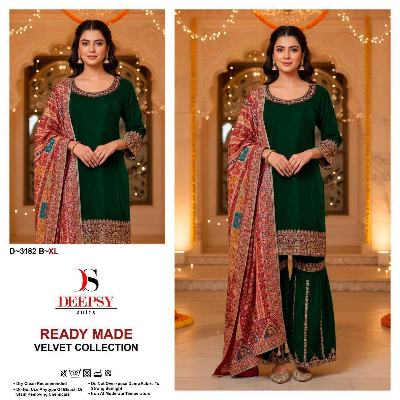 DEEPSY SUIT 3182 COLORS EMBROIDERY VELVET SUIT WHOLESALER 