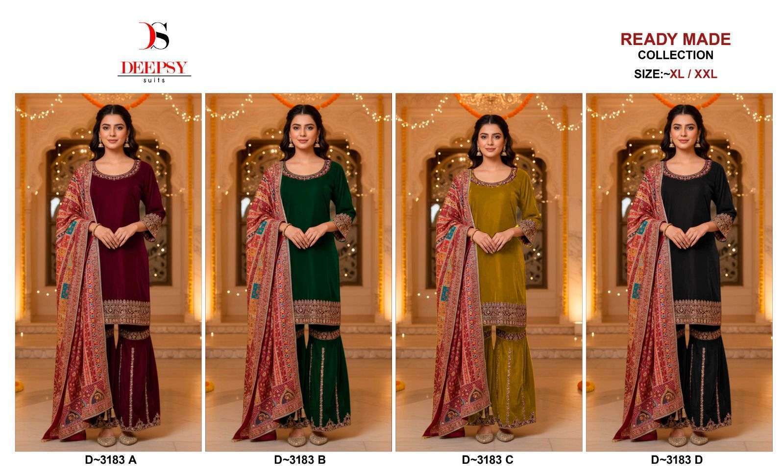 DEEPSY SUIT 3182 COLORS EMBROIDERY VELVET SUIT WHOLESALER 
